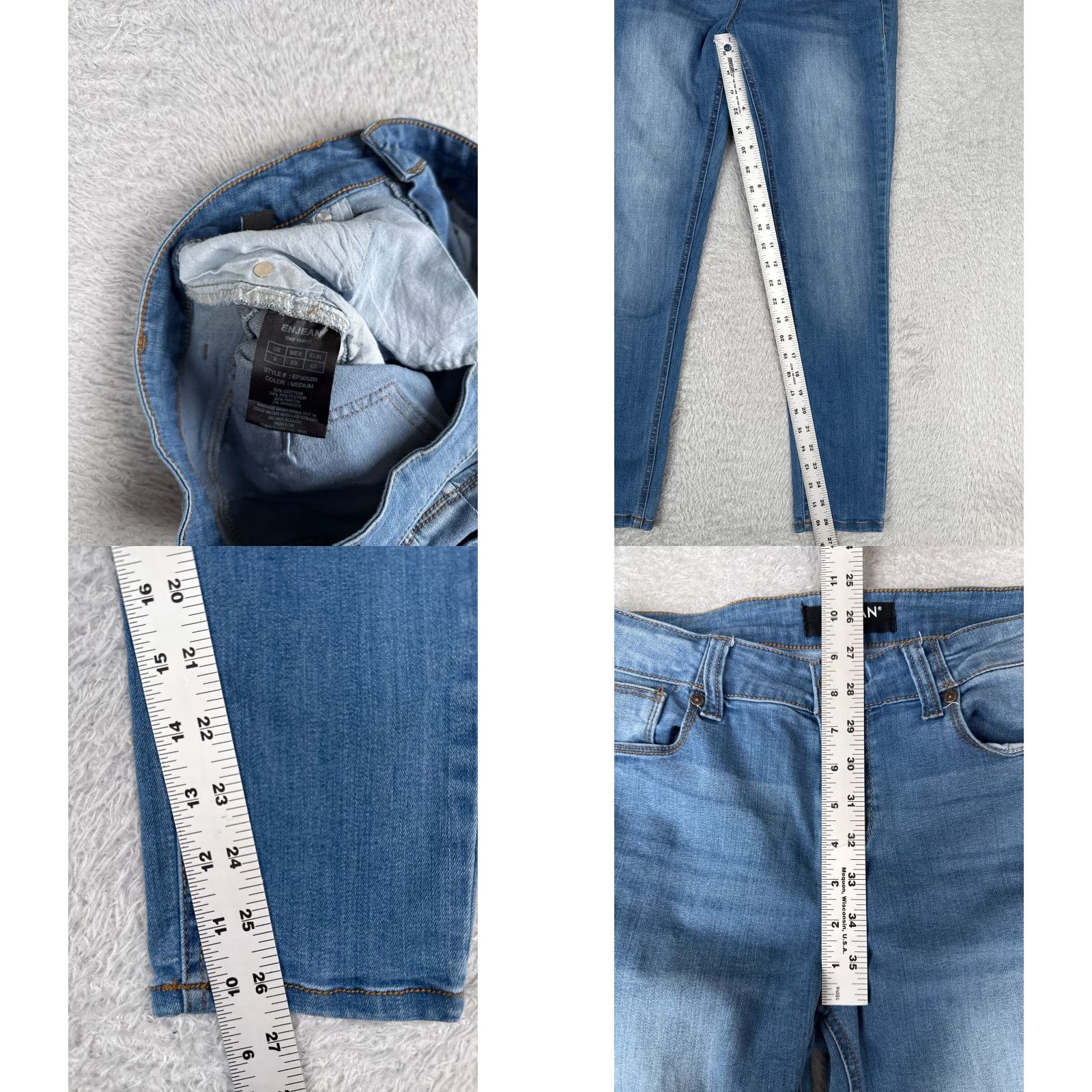 Vintage VINTAGE Maurices Women's Jeans Skinny Mid Rise Denim 28x27 Blue Casual 2010s Girls Size 30" / US 8 / IT 44 - 8 Thumbnail