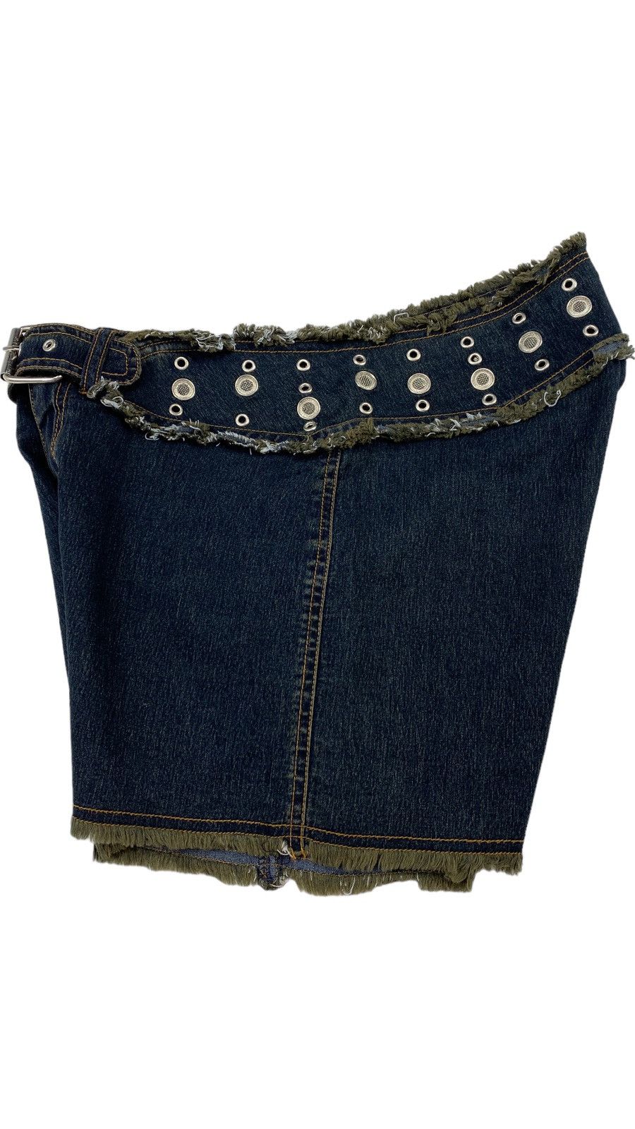 Vintage LASTDROP🔥 Y2K Studded Distressed Style Boho Belt Mini Shorts Size 28" / US 6 / IT 42 - 3 Thumbnail