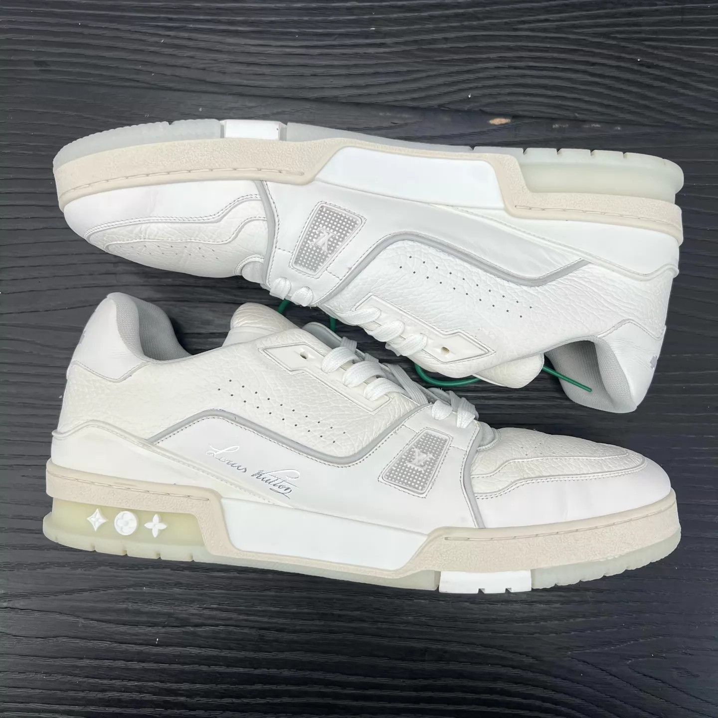 Louis Vuitton LV Trainer White Cement US10 EUR44 Worn Once OG Box Size US 11 / EU 44 - 6 Thumbnail