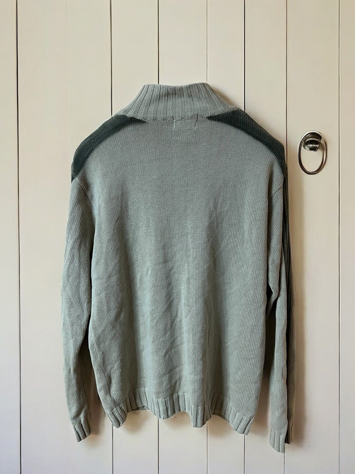 Vintage VINTAGE HEAVY KNITTED GRAFFITI LOGO METAL ZIPPER SWEATER Size US L / EU 52-54 / 3 - 4 Thumbnail
