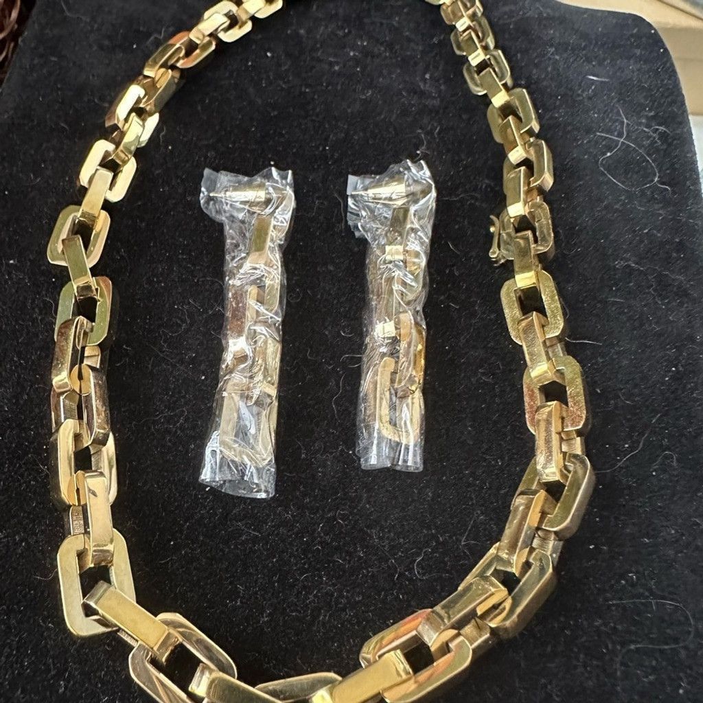 Eddie Borgo Eddie Borgo Supra Link Necklace and Earrings Set Size ONE SIZE - 2 Thumbnail