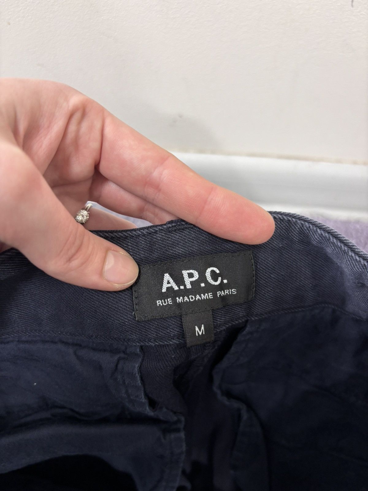 A.P.C. A.P.C. Rue Madame Paris Men’s Navy Blue Cotton Linen Pants Size US 30 / EU 46 - 10 Thumbnail