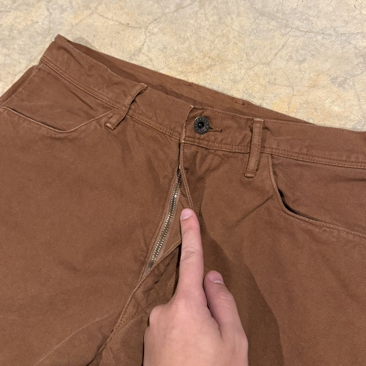 Kapital Kapital Cargo Pocket Stenciled Canvas Bootcut Work Pants Size US 30 / EU 46 - 10 Thumbnail