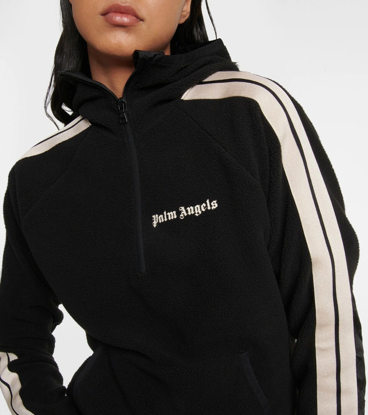 Palm Angels o1y1225 Logo Hoodie in Black/White Size XS / US 0-2 / IT 36-38 - 2 Thumbnail