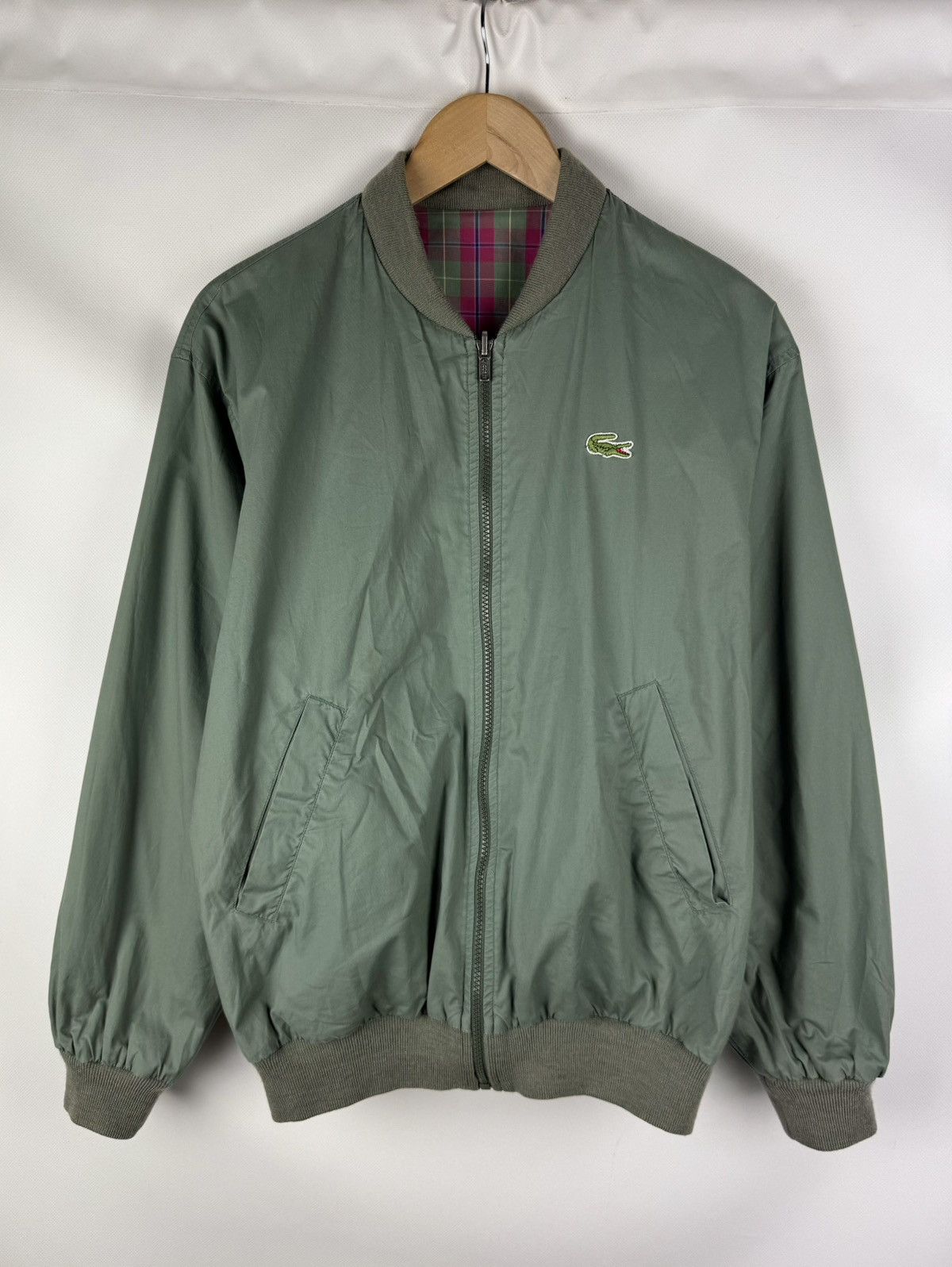 Lacoste Chemise Lacoste Vintage Reversible Bomber Jacket Size US M / EU 48-50 / 2 - 13 Thumbnail