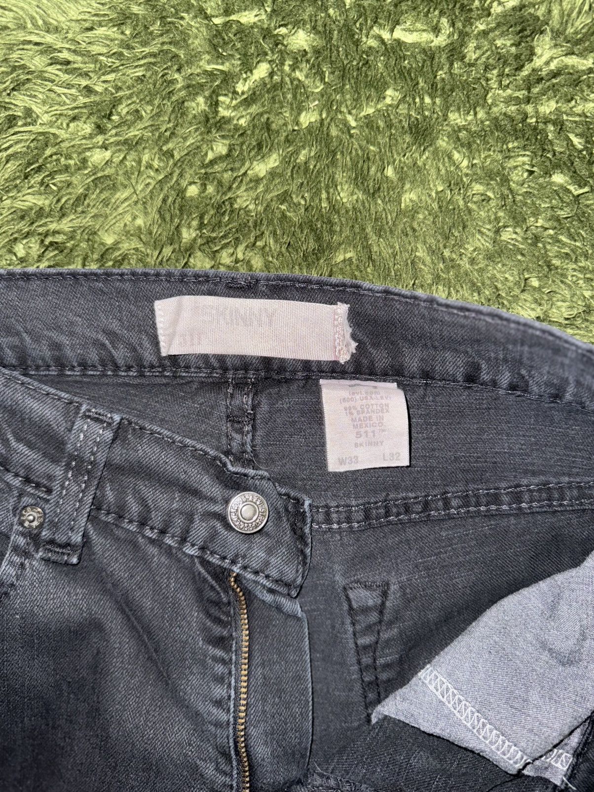 Levi's [W33/L32] Levis 511 USA Vintage Washed Denim Pants Black Size US 33 - 3 Thumbnail