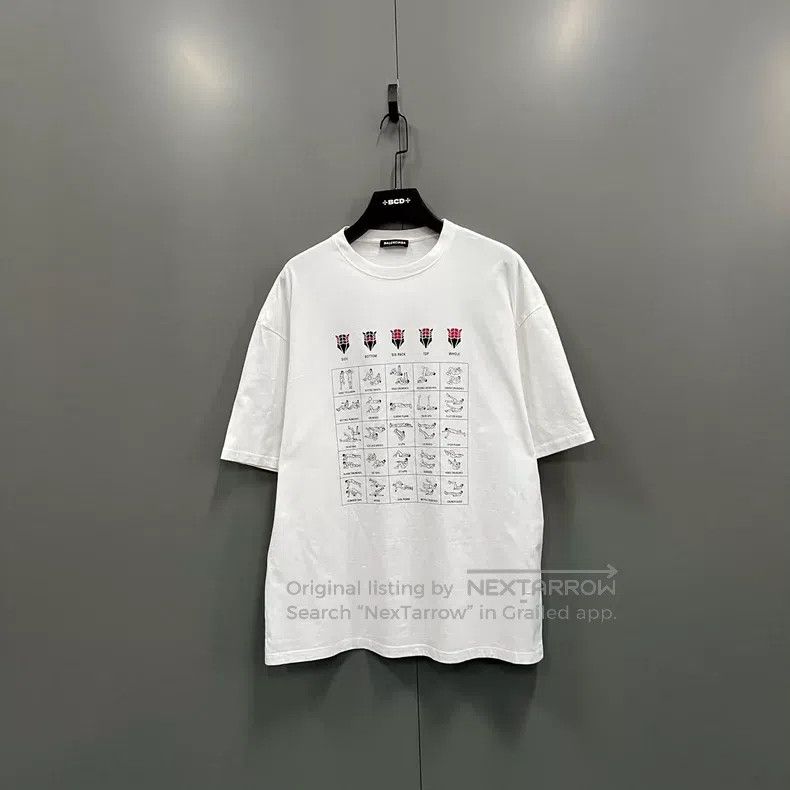 Balenciaga Balenciaga White Pattern Printed Short Sleeve Size US L / EU 52-54 / 3 - 1 Thumbnail