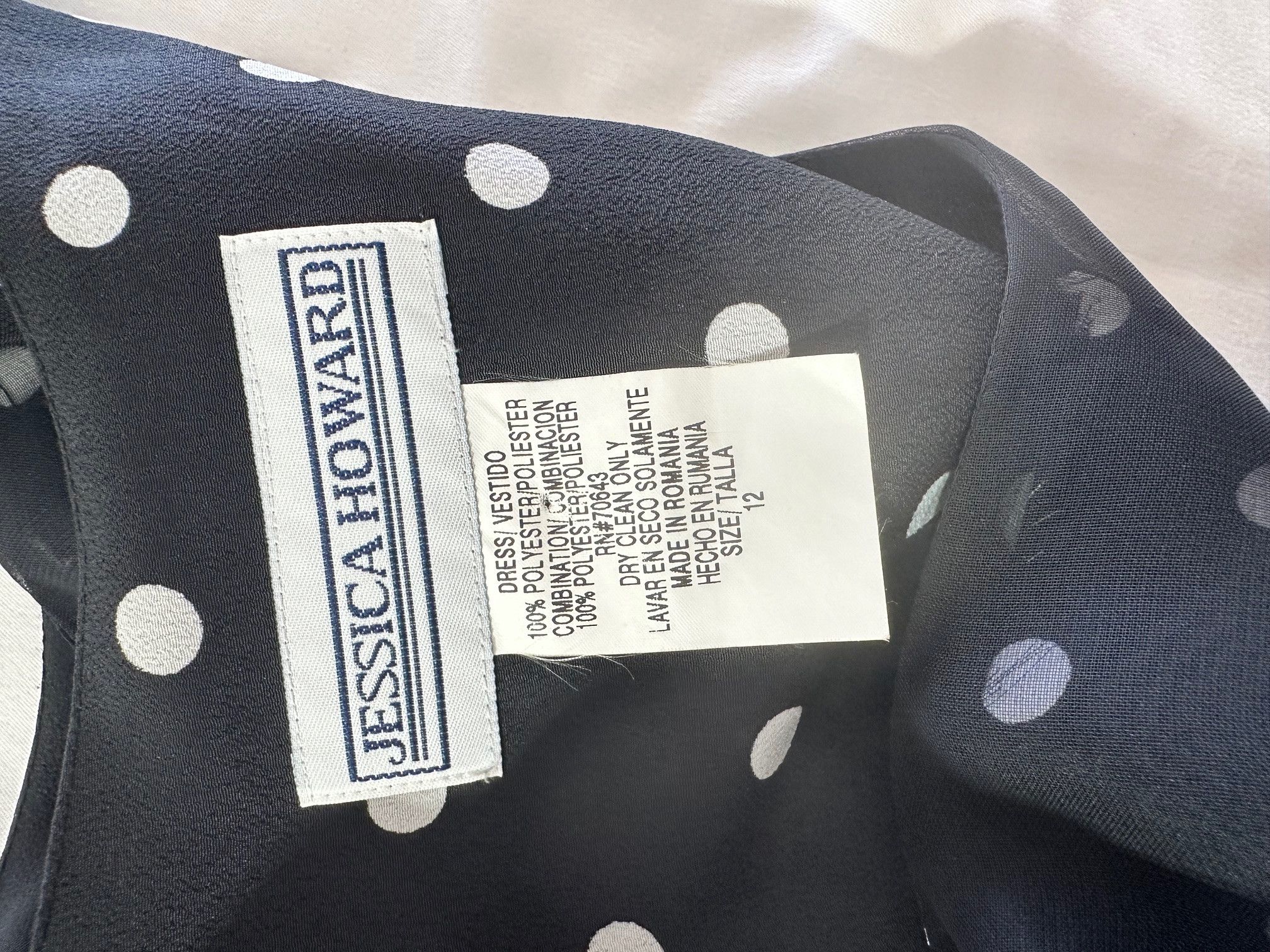 Vintage Jessica Howard Floral with Polka Dot Underlay Maxi Dress Size XL / US 12-14 / IT 48-50 - 7 Thumbnail