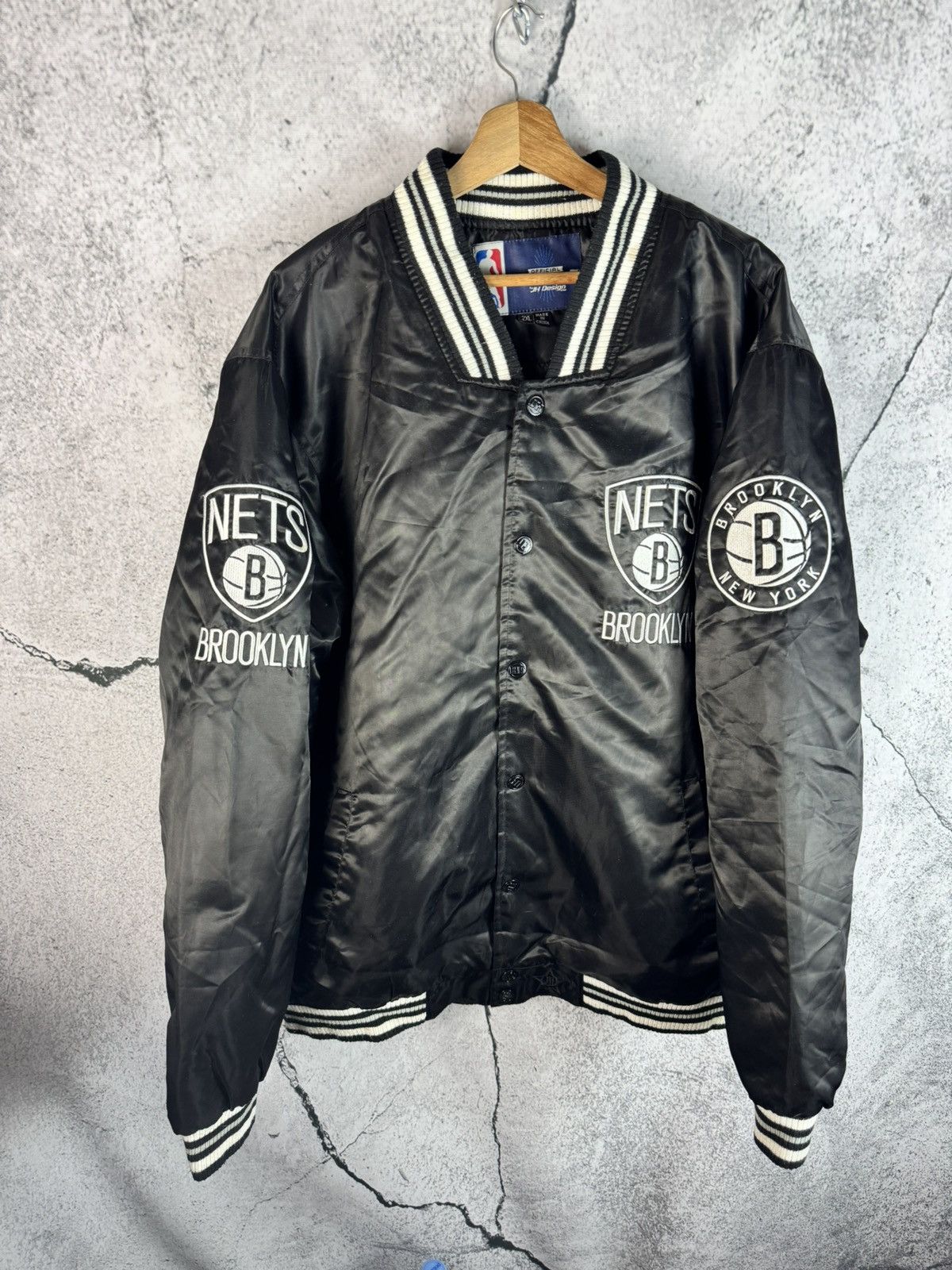 NBA Brooklyn Nets By Starter Satin Bomber Varsity