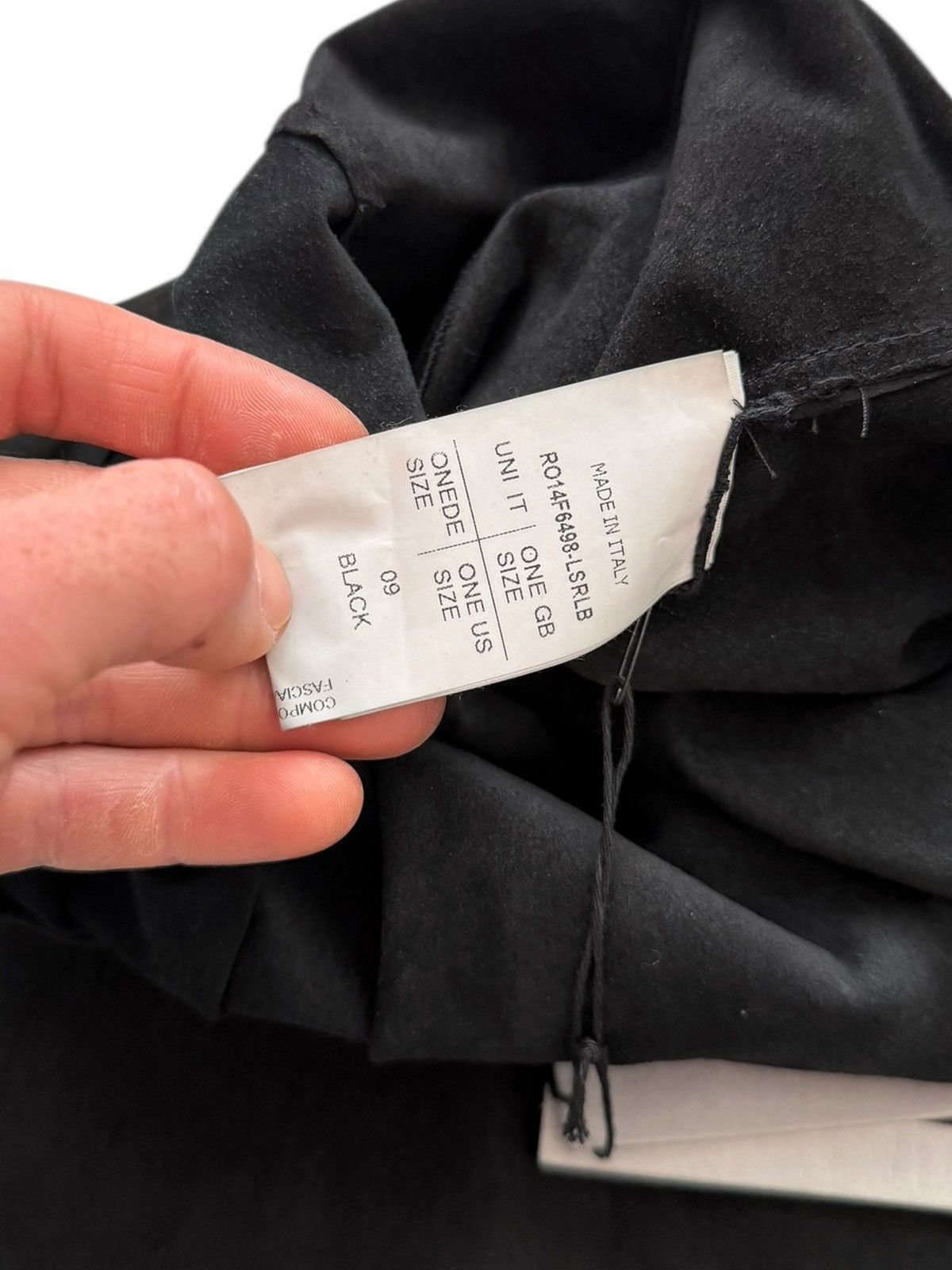 Rick Owens SAMPLE 2014 Moody Durag Lambskin Leather Head Drape Size ONE SIZE - 8 Thumbnail