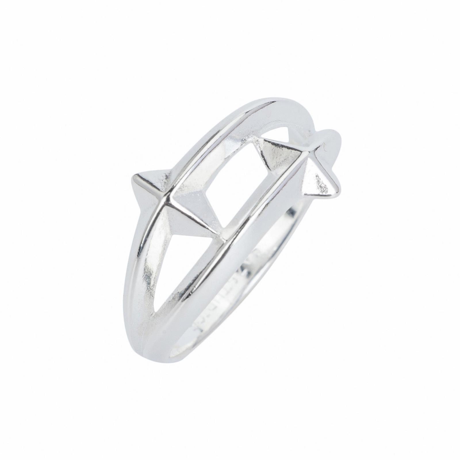 Jewelry Double Star Ring Size ONE SIZE - 5 Thumbnail