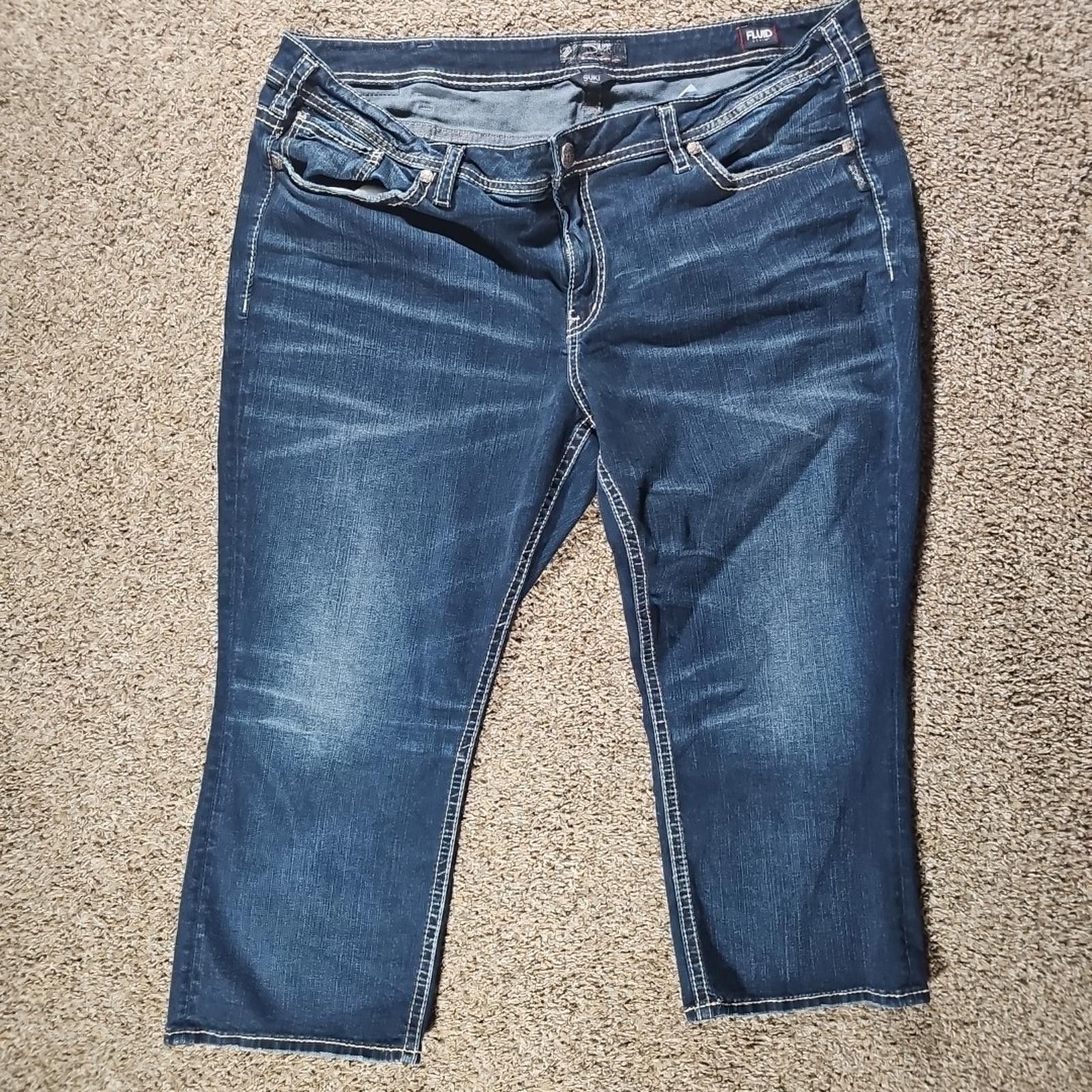 Silver Jeans Co. Silver Jeans Suki Fluid Denim Mid Capri Jeans 24/22½ Size 24" / US 00 / IT 34 - 1 Thumbnail