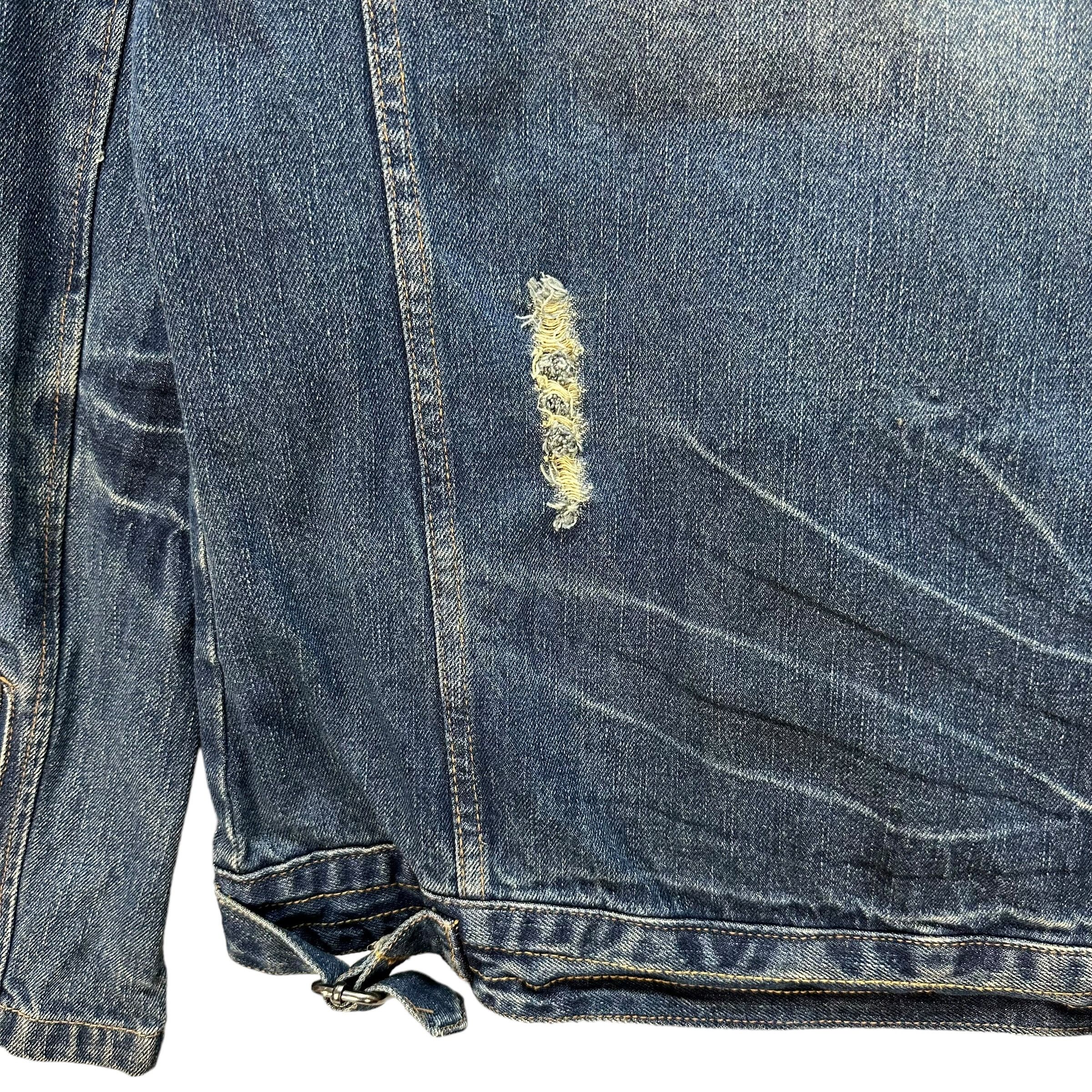Japanese Brand Berning Sho Black Label Double Collar Denim Jacket #A27-0620 Size US M / EU 48-50 / 2 - 14 Thumbnail