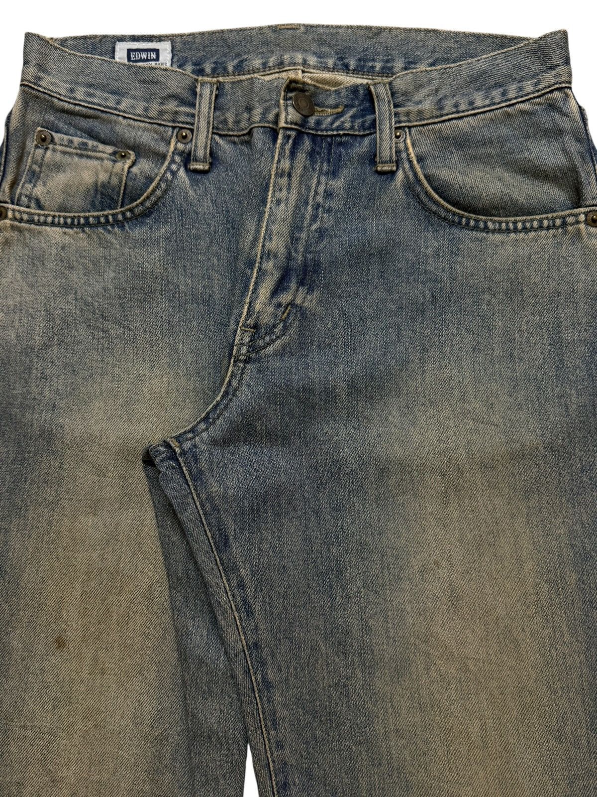 Edwin Vintage 90s Edwin Blue Mud Wash Straight Leg Loose Jeans Size US 28 / EU 44 - 3 Thumbnail