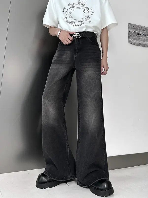 Japanese Brand Yuka American retro distressed loose straight-leg jeans Size US 32 / EU 48 - 3 Thumbnail