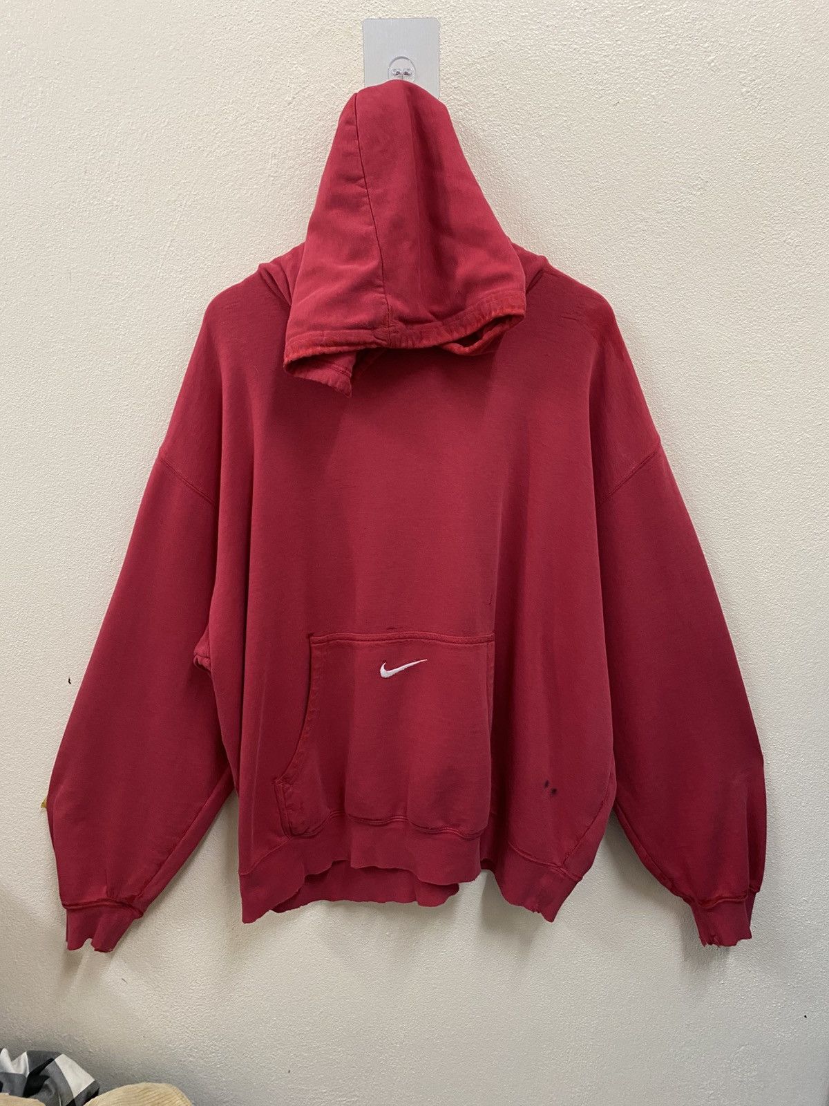 Nike Vintage Nike Hoodie Centre Pocket - Red Size US XXL / EU 58 / 5 - 1 Thumbnail