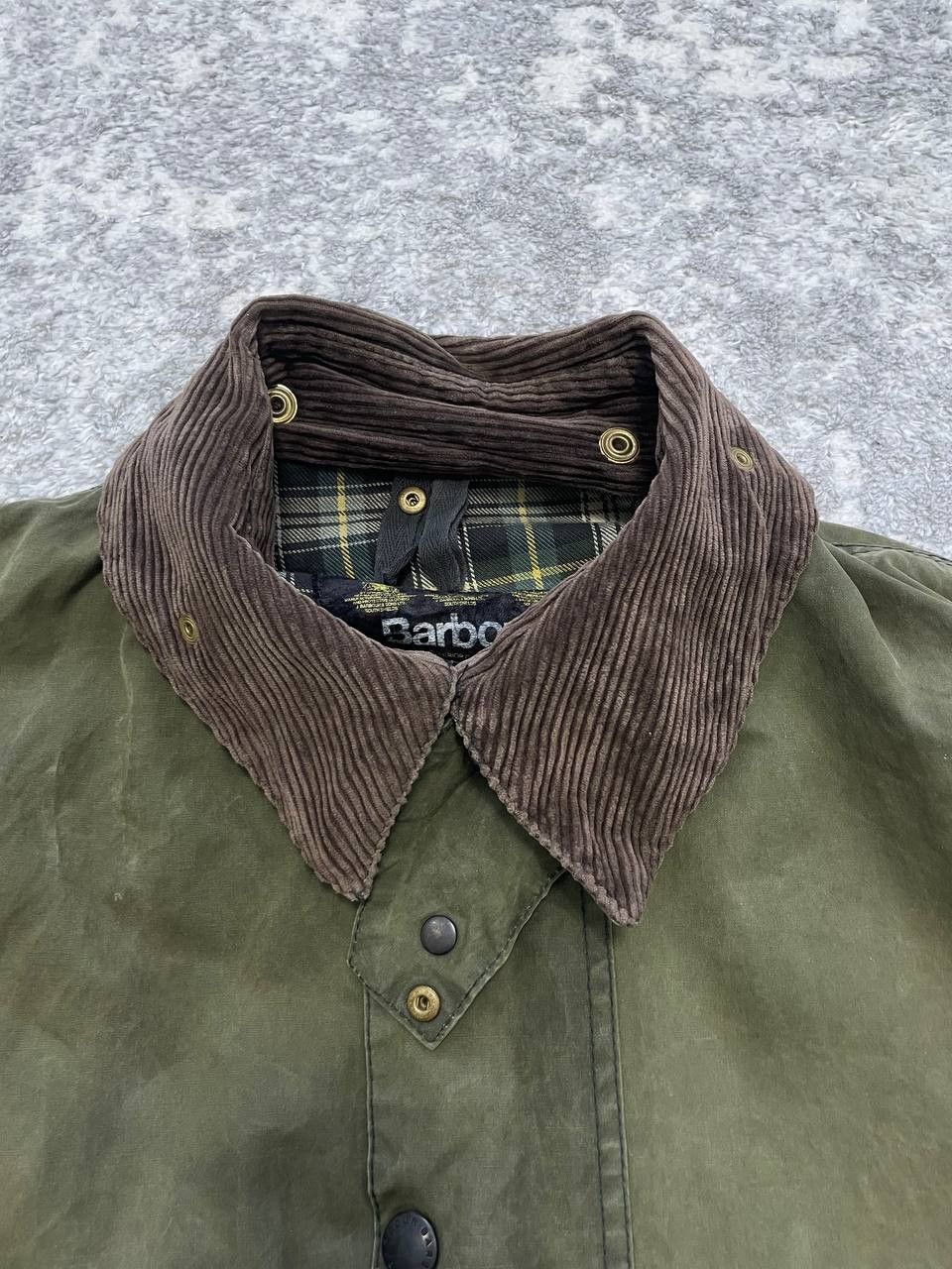 Barbour Vintage Barbour Border Waxed Cotton Jacket Made In England Size US L / EU 52-54 / 3 - 3 Thumbnail