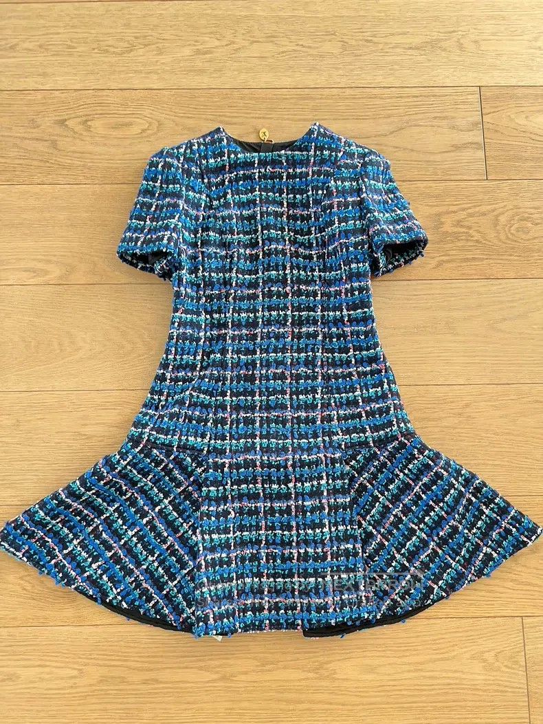 Louis Vuitton Louis Vuitton Royal Blue Woven Short Sleeve Dress Size XS / US 0-2 / IT 36-38 - 1 Thumbnail
