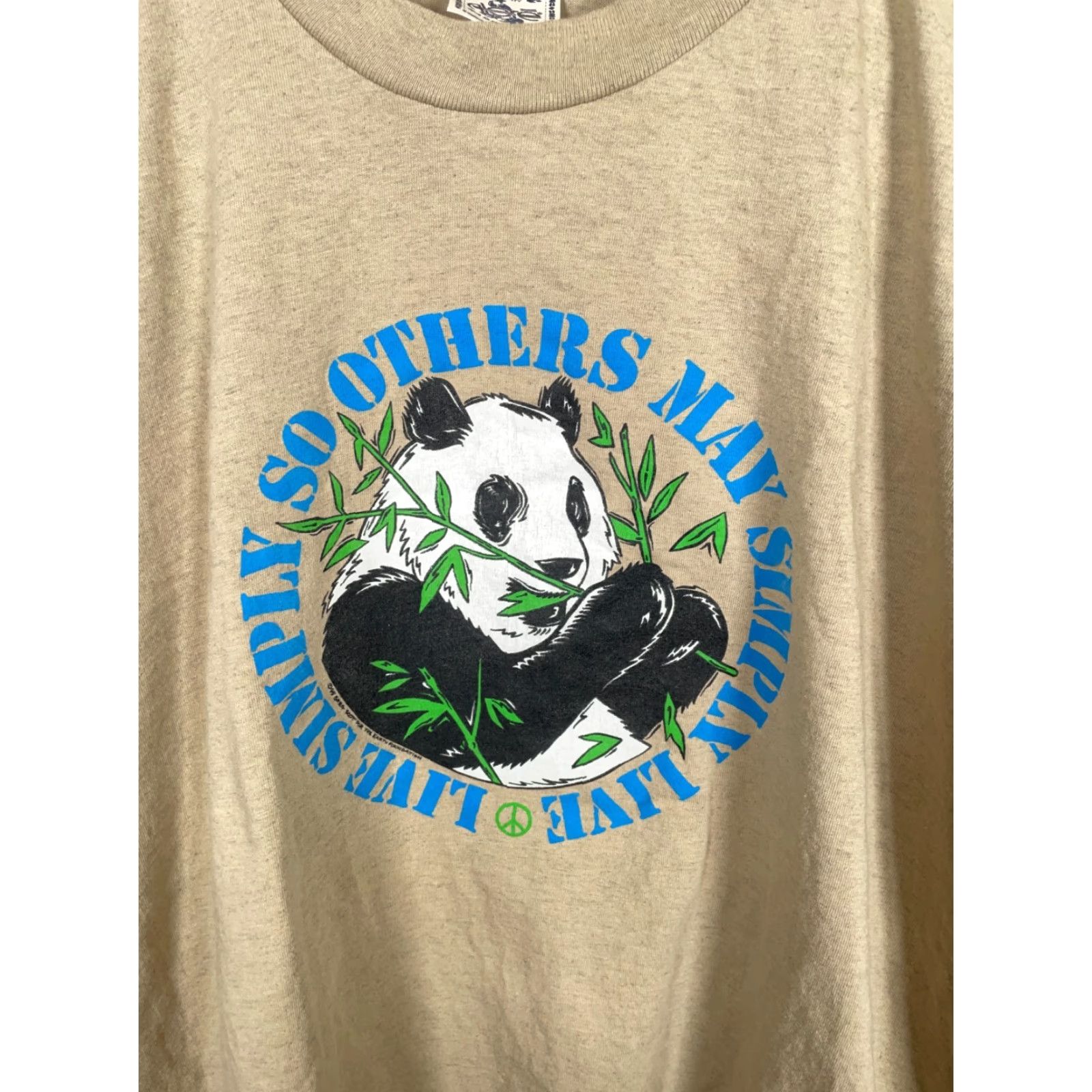 Vintage VINTAGE Alore T-Shirt Shirt Mens XL Beige Panda Print 90s USA Made Size US XL / EU 56 / 4 - 4 Thumbnail
