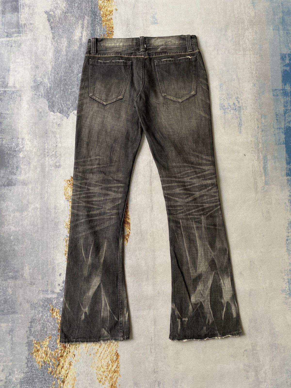 Japanese Brand 2000s The Murder License Claw Marks Flare Denim Size US 31 - 6 Thumbnail