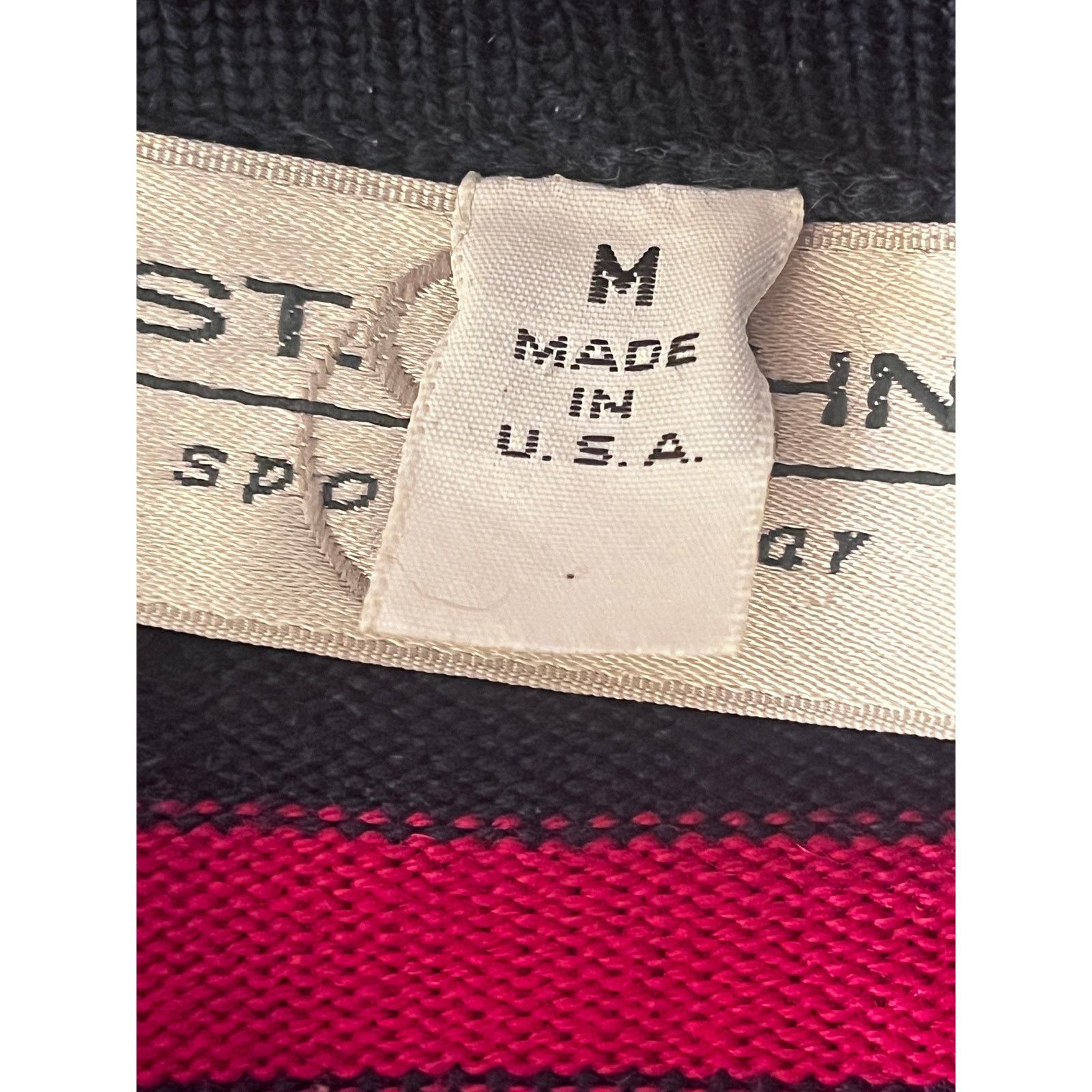 Other St. John Sportswear Navy/Magenta Striped V-Neck Cardigan Size M / US 6-8 / IT 42-44 - 6 Thumbnail
