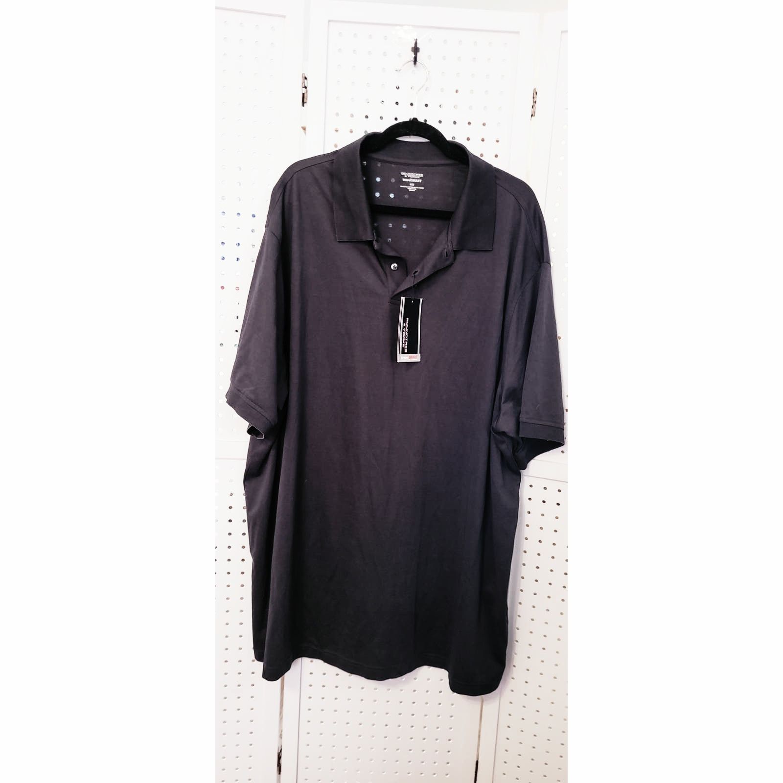 Roundtree & Yorke Roundtree & Yorke Travelsmart Mens Polo Shirt 4XT Black Tall Size US XXL / EU 58 / 5 - 8 Thumbnail