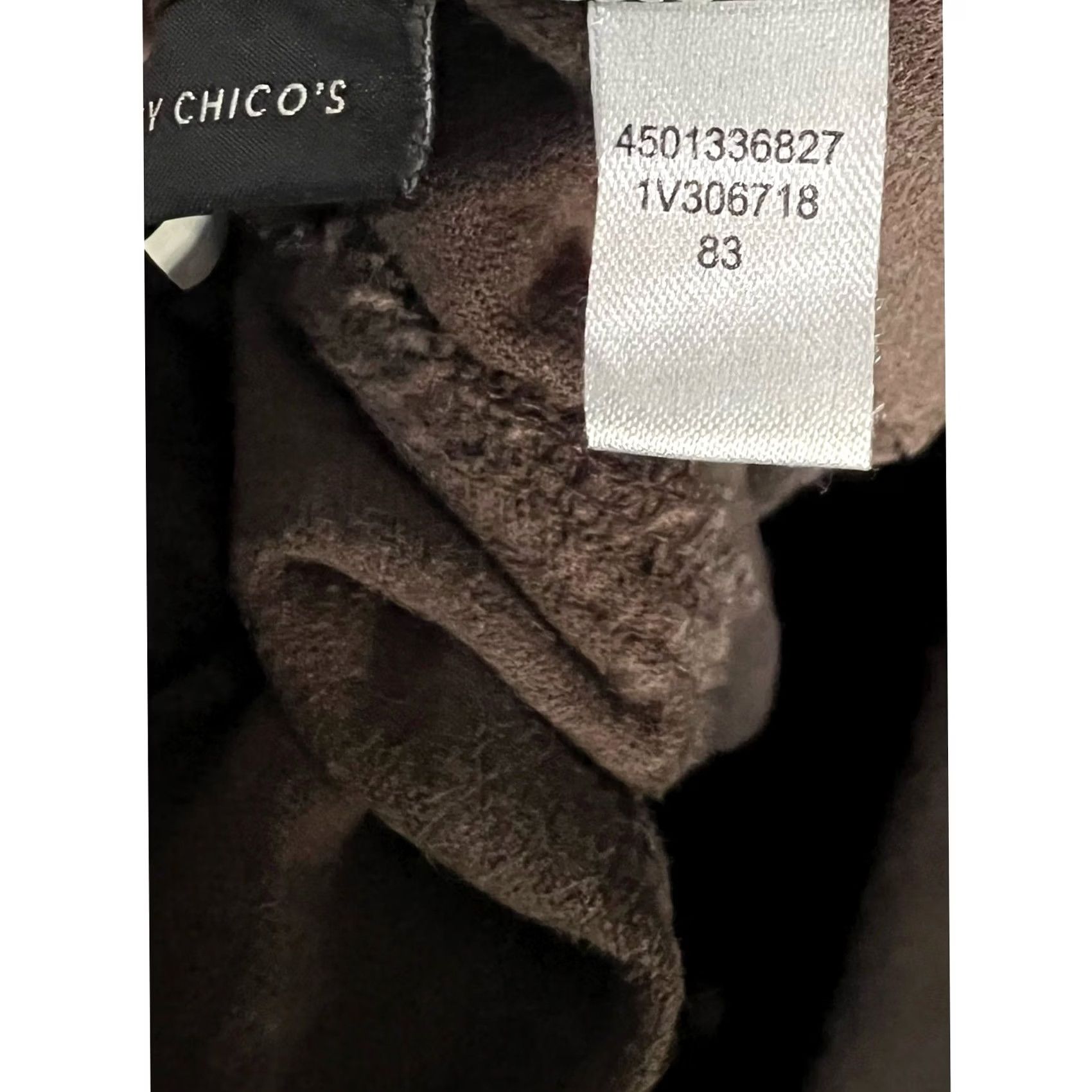 Vintage Chico’s Black Label Velvet Pants Straight Leg XS XL Women Pockets Brown Zipper Size 40" / US 18 - 7 Thumbnail