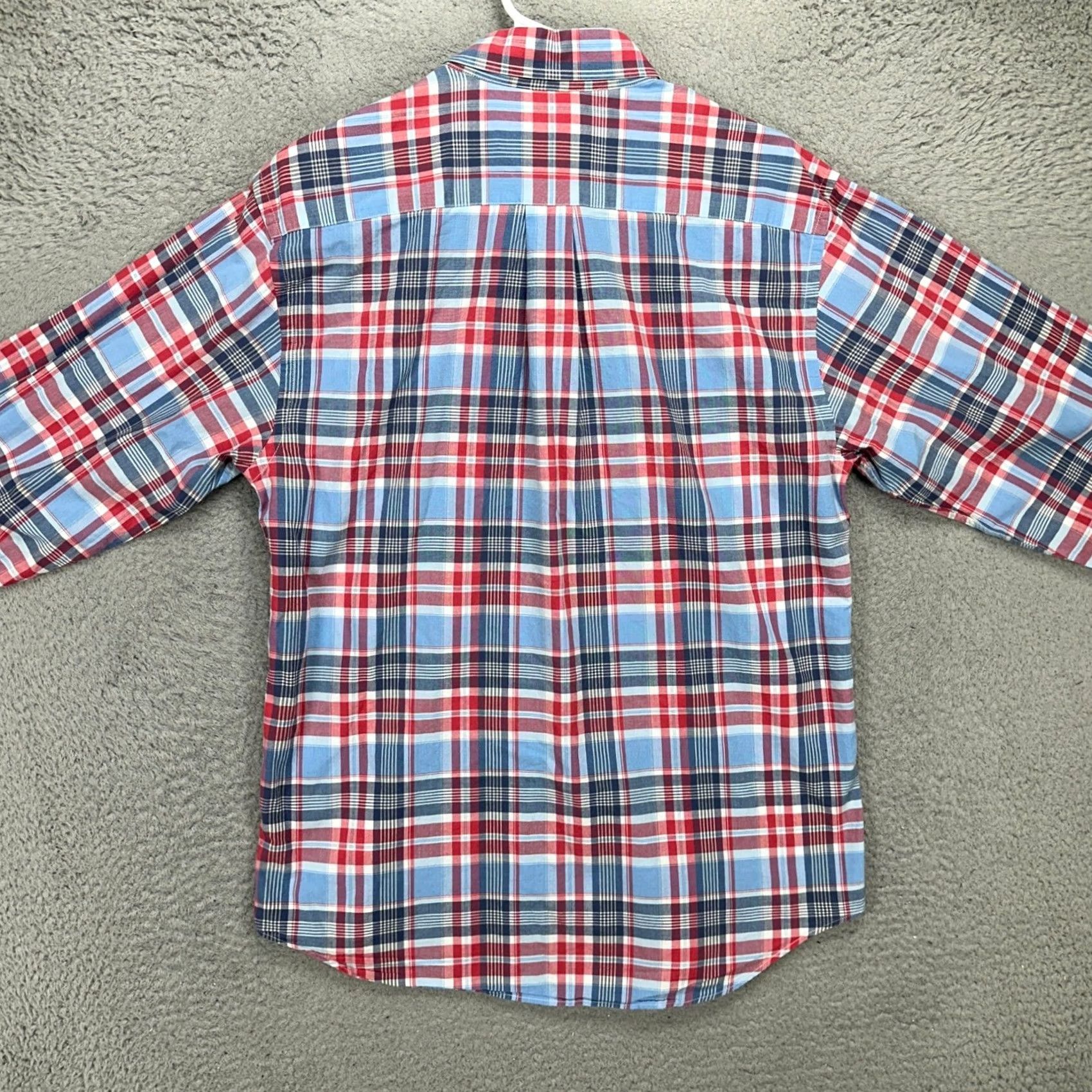 Vineyard Vines Vineyard Vines Murray Shirt Mens Small Button-Down Madras Plaid Blue Red Cotton Long Sleeve Regular Fit Adults Casual 90s? Size US S / EU 44-46 / 1 - 2 Thumbnail