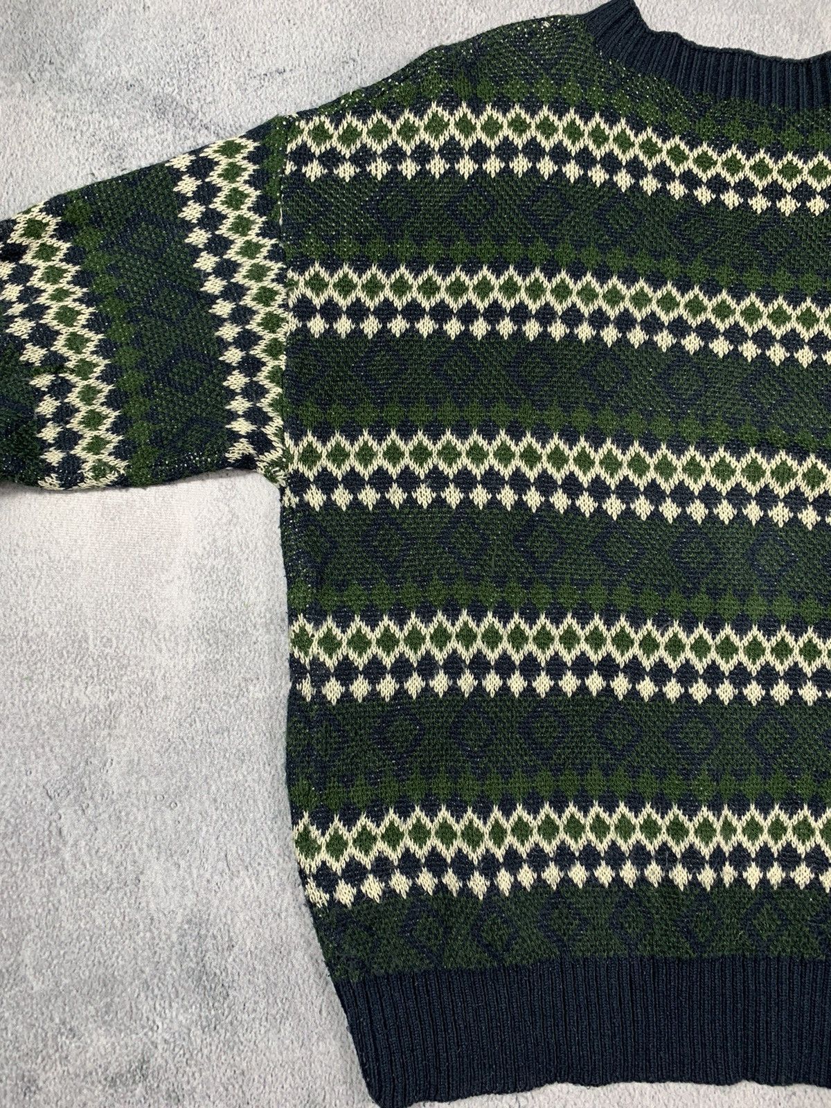 Vintage Vintage 90s Coloured knit striped sweater streetwear size L Size L / US 10 / IT 46 - 8 Thumbnail