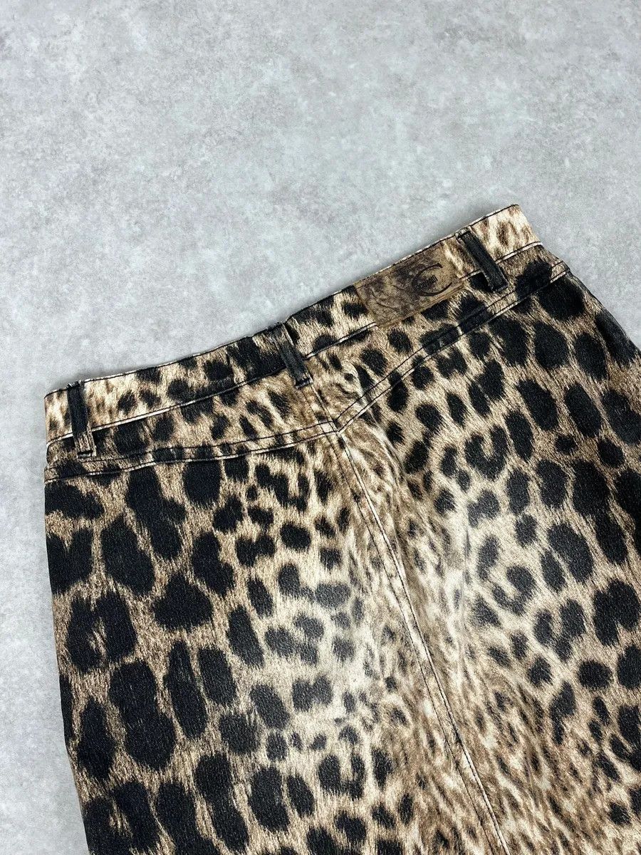 Roberto Cavalli SS2003 Cavalli Leopard Beige & Black Skirt Size US S / EU 44-46 / 1 - 7 Thumbnail