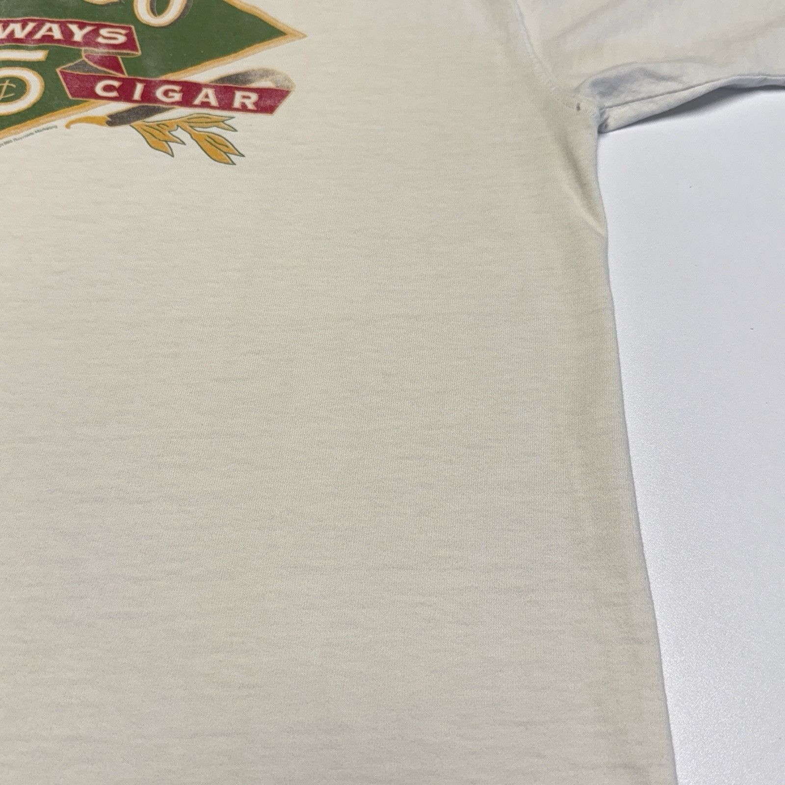Vintage Vintage 90s Bingo Cigar T Shirt Mens Large White Single Stit Size US L / EU 52-54 / 3 - 14 Thumbnail