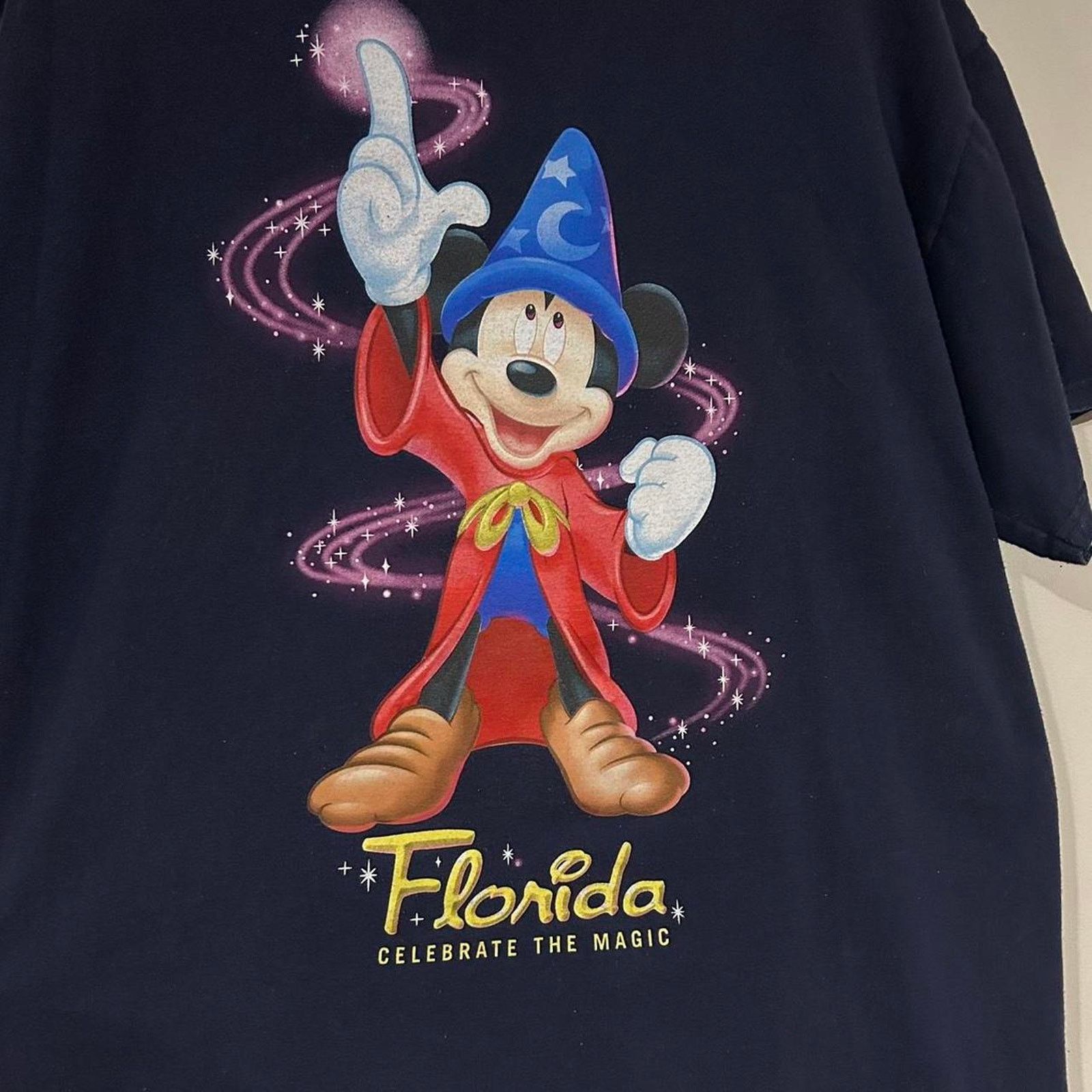 Disney Vintage Disney Mickey Fantasia Sorcerer Tee Shirt Size US XL / EU 56 / 4 - 3 Thumbnail