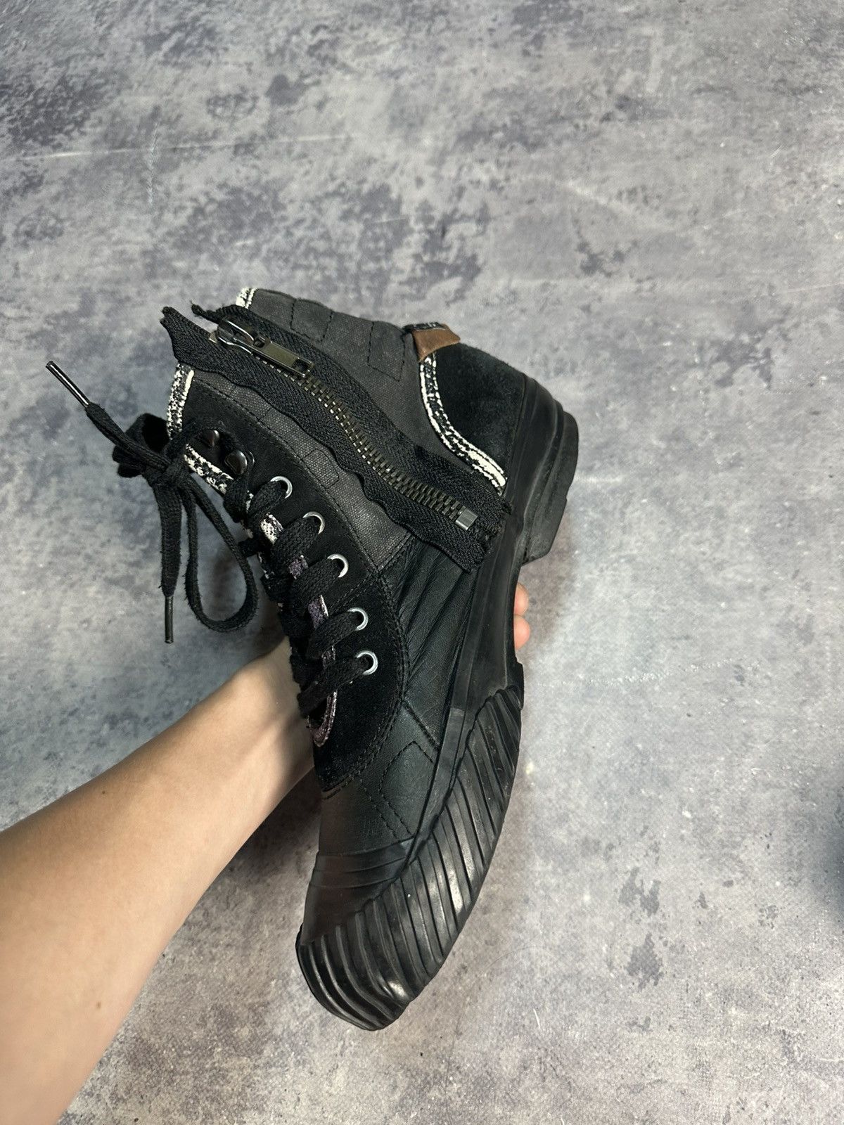 Replay Vintage washed leather combat boots y2k Dirk bikkembergs Size US 9 / EU 42 - 4 Thumbnail