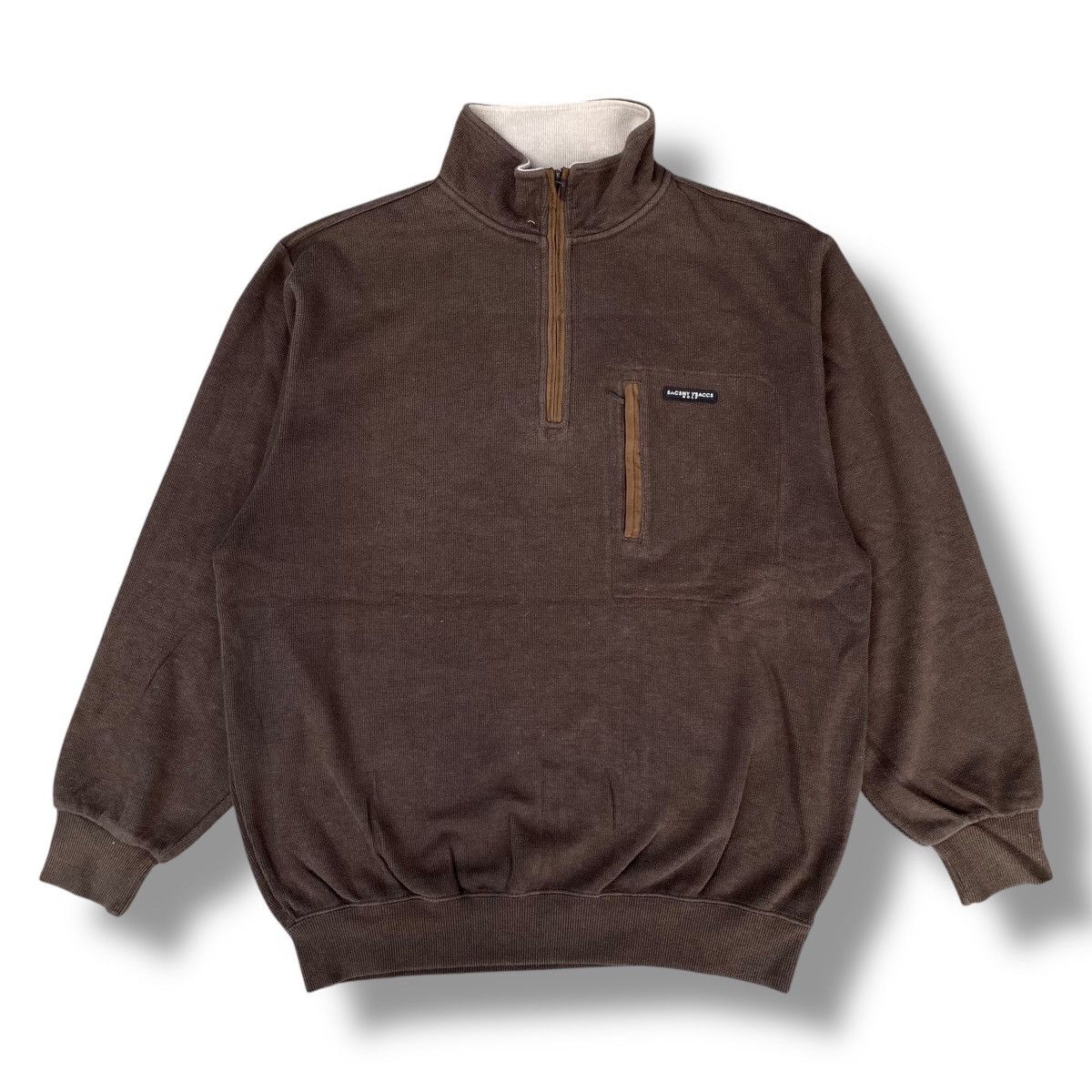 Yohji Yamamoto Vintage 90s Sacsny Y’Saccs Half Zipper Sweater Jacket. #E7 Size US L / EU 52-54 / 3 - 1 Thumbnail