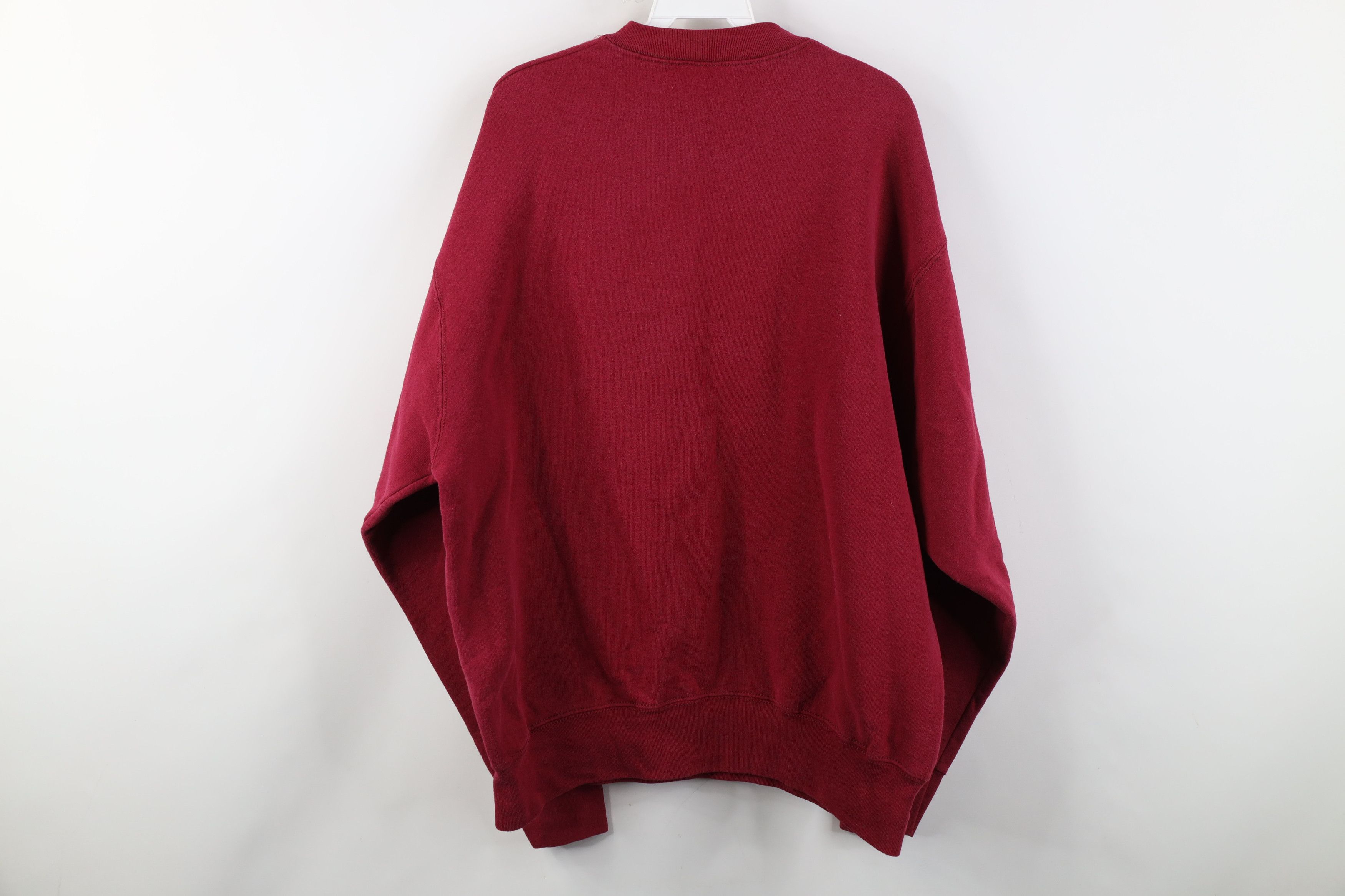 Vintage Vintage 90s Streetwear Heavy Crewneck Sweatshirt USA Red Size US XL / EU 56 / 4 - 11 Thumbnail