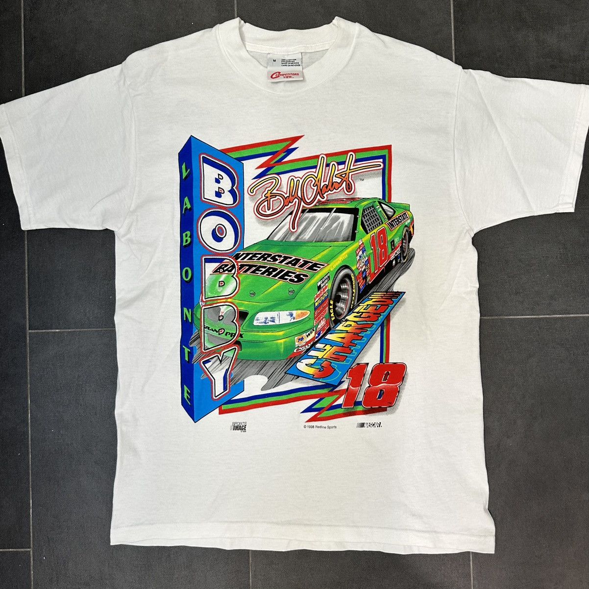 NASCAR Crazy vintage 90s Bobby Labonte double sided nascar t-shirt Size US M / EU 48-50 / 2 - 1 Thumbnail