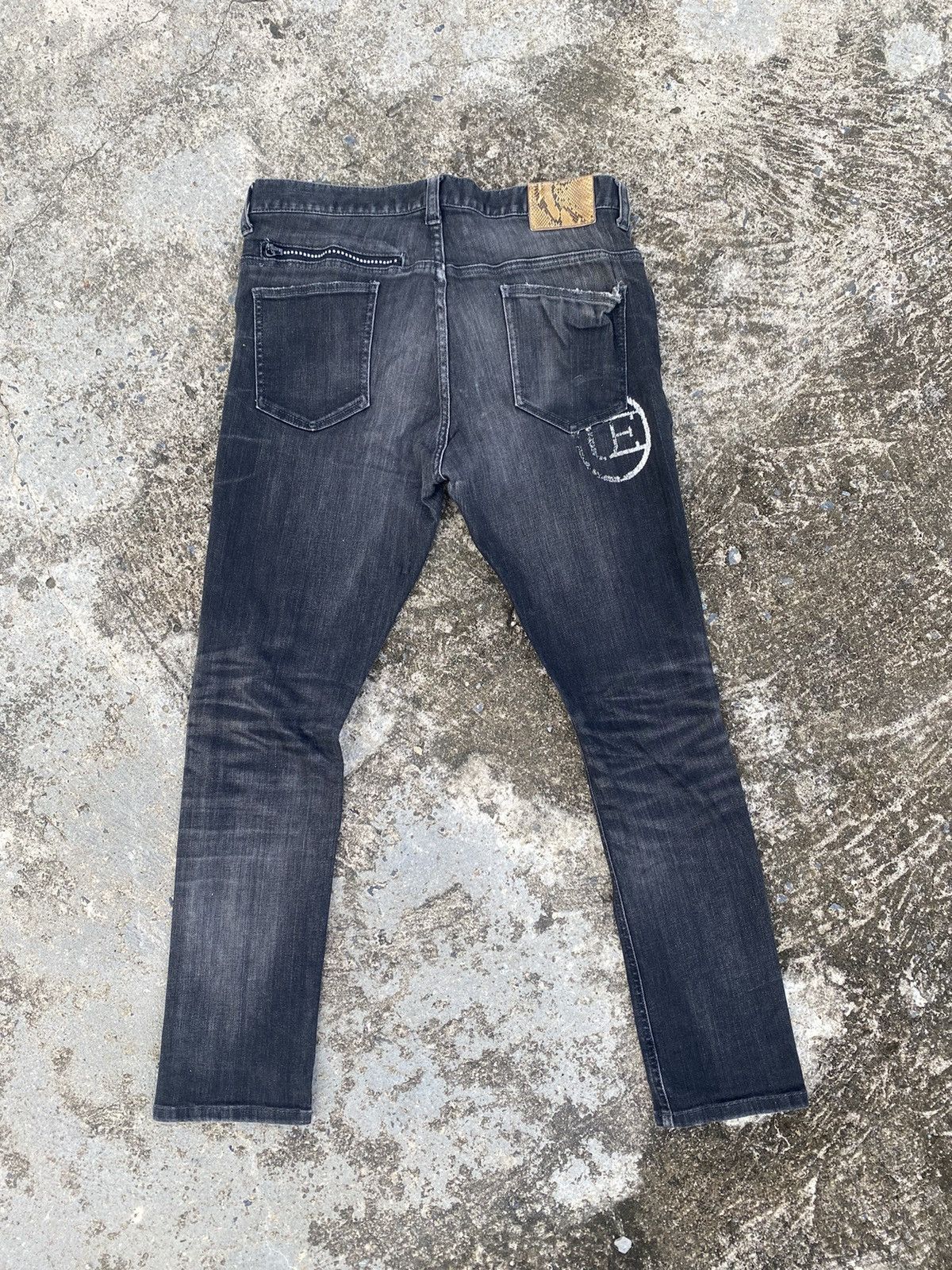 uniform experiment UE Skinny Phyton Label Jeans Size 32" / US 10 / IT 46 - 2 Thumbnail