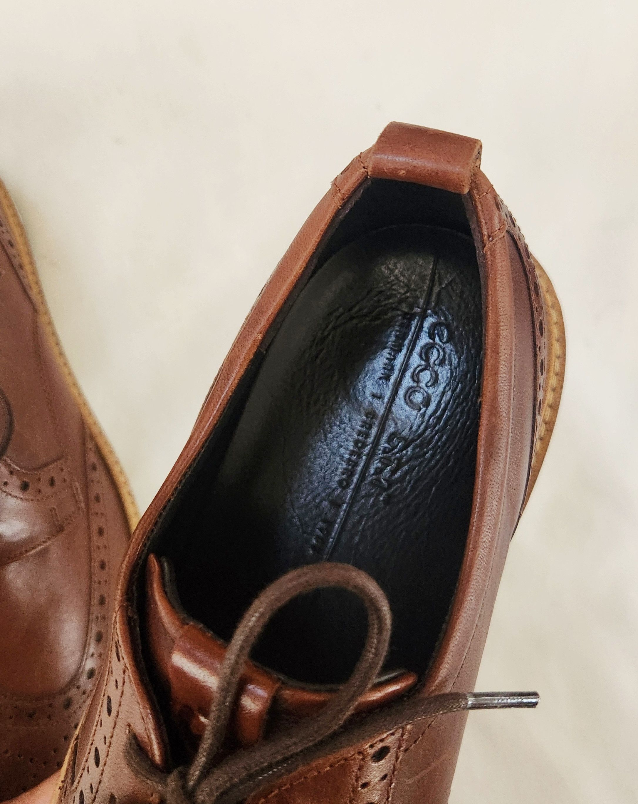 Ecco Ecco Men's St1 Hybrid Brogue Oxford elegant shoes Cognac 45 Size US 11.5 / EU 44-45 - 7 Thumbnail