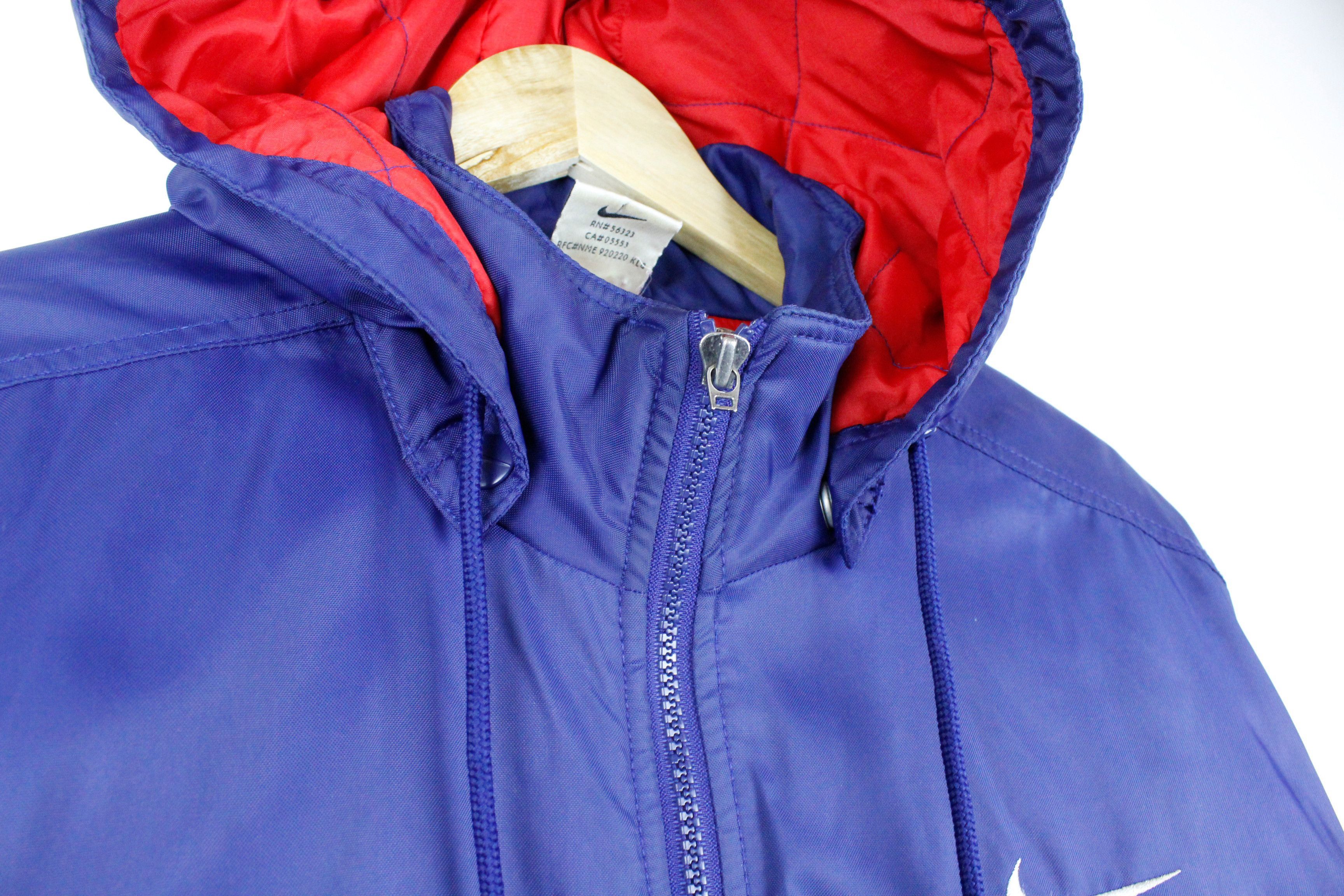 Nike × Vintage Vintage 90's Nike Big Swoosh Logo Nylon Parka Jacket Size US S / EU 44-46 / 1 - 5 Thumbnail