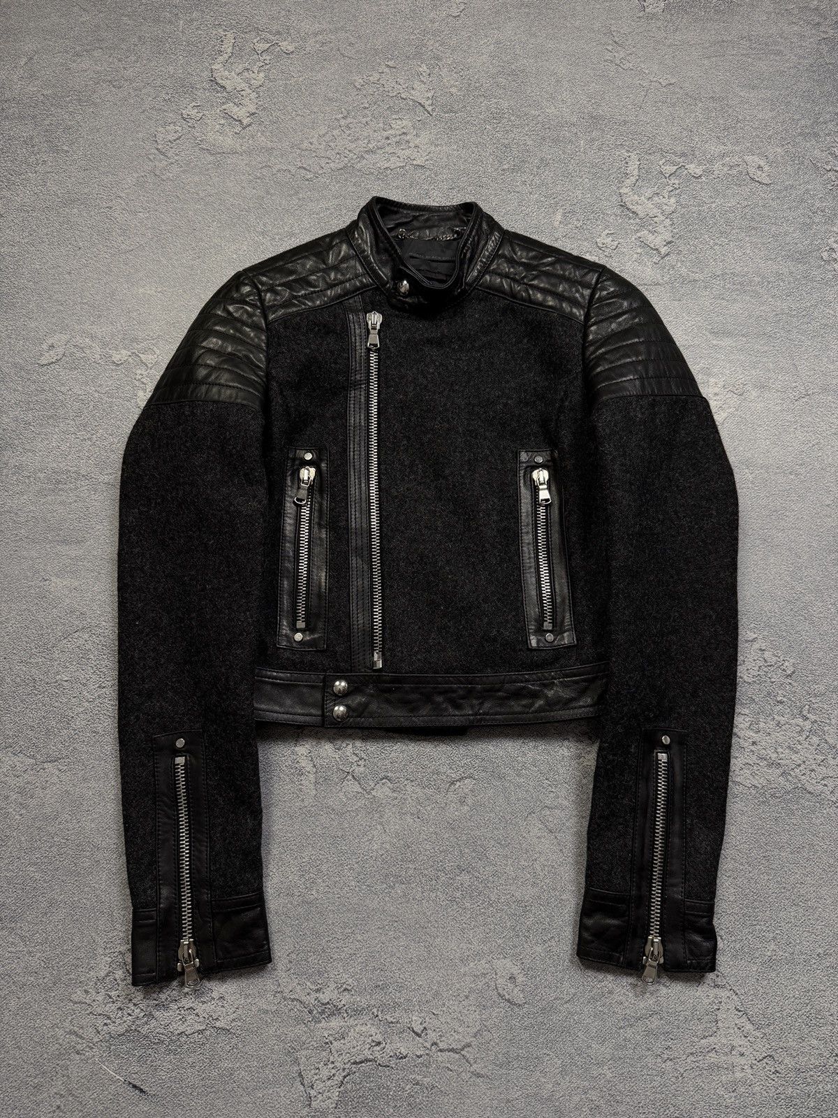 Diesel Vintage Diesel Women’s Cropped Leather Jacket MADE IN ITALY Size XS / US 0-2 / IT 36-38 - 1 Thumbnail