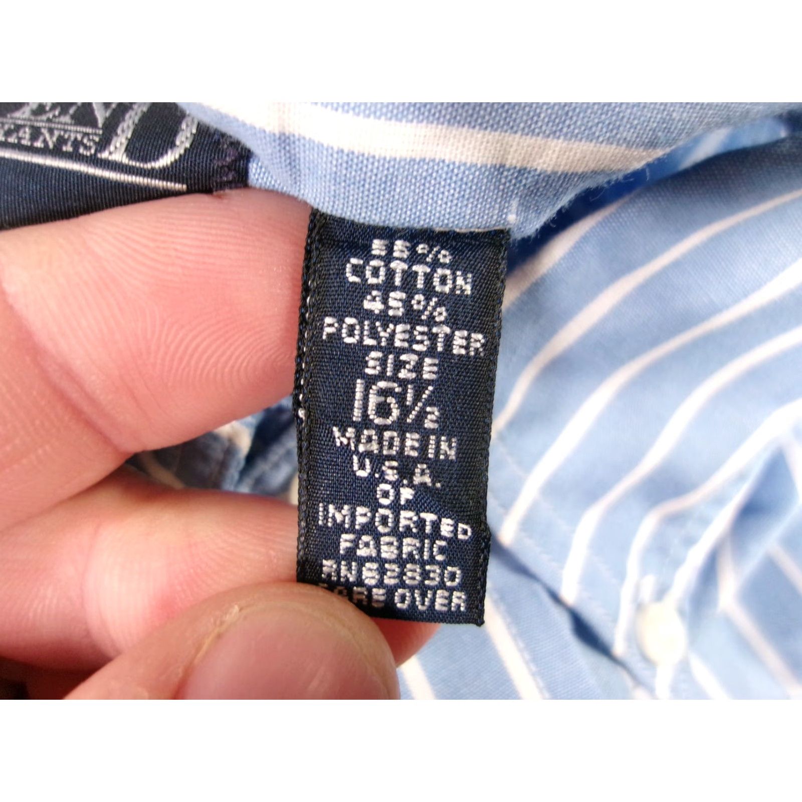 Lands' End Lands End Shirt Men 16.5 Blue Striped Retro Classic Casual Vintage USA Made Y2K Size US XL / EU 56 / 4 - 7 Thumbnail