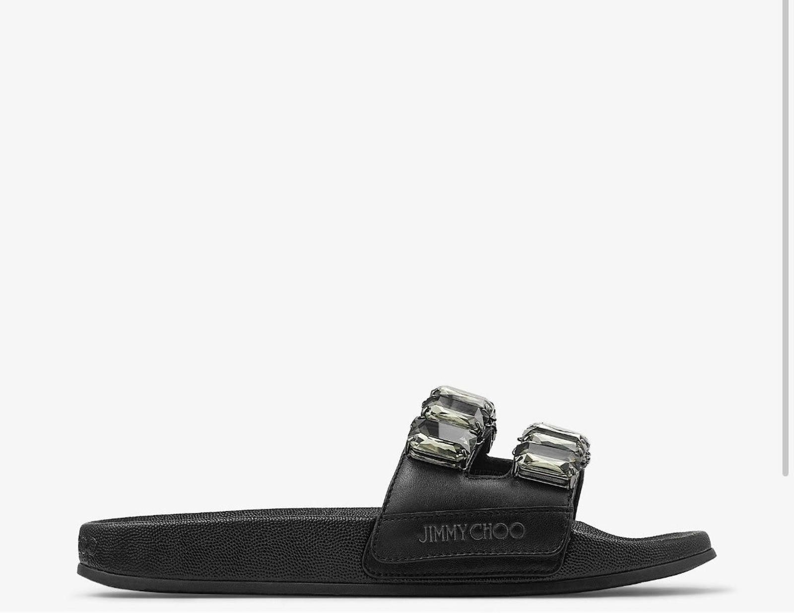 Jimmy Choo Jimmy Choo Fitz Crystal Slides Size US 7.5 / IT 37.5 - 1 Thumbnail