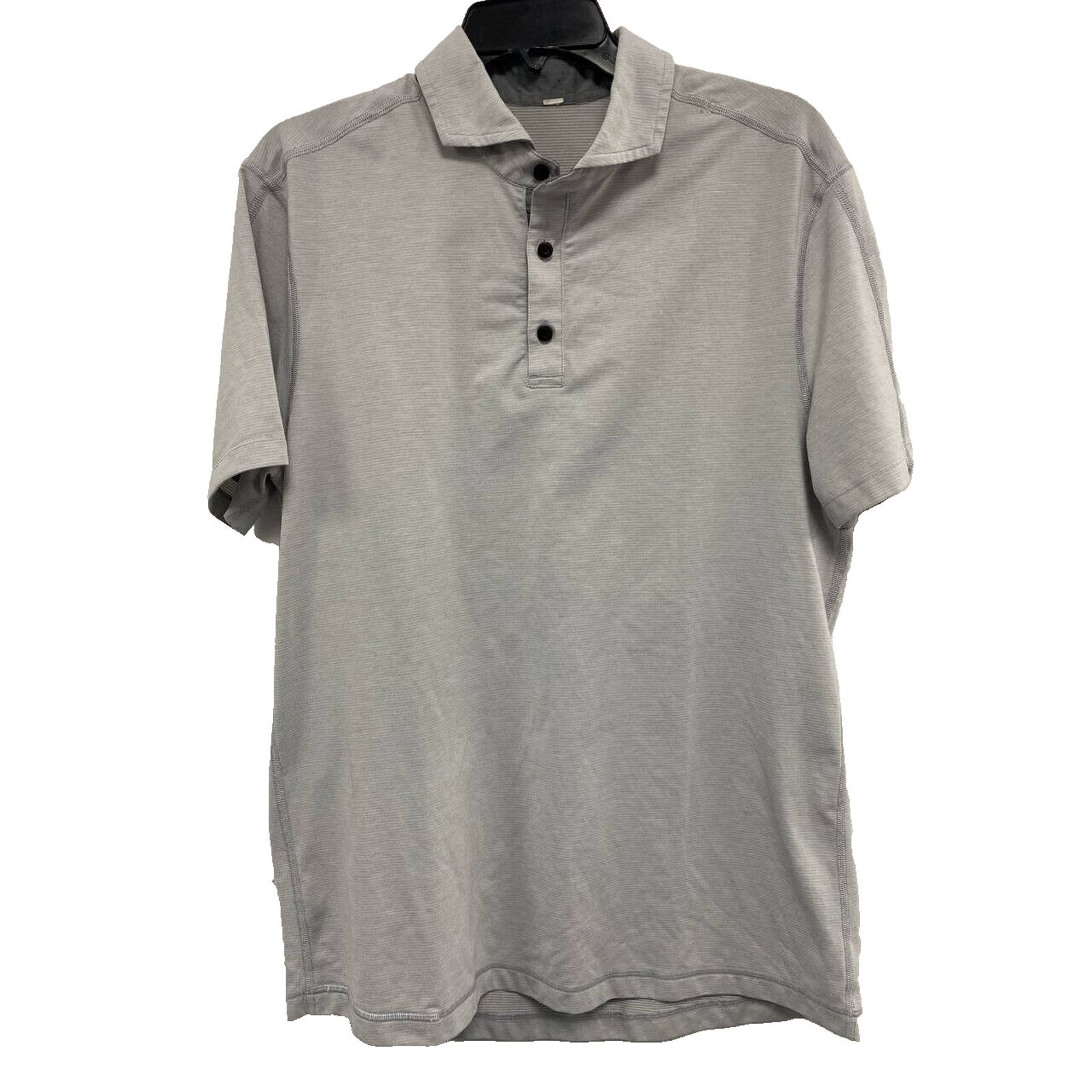 Lululemon Lululemon Men Polo Shirt Gray Striped Short Size M A000477 Size US M / EU 48-50 / 2 - 1 Thumbnail