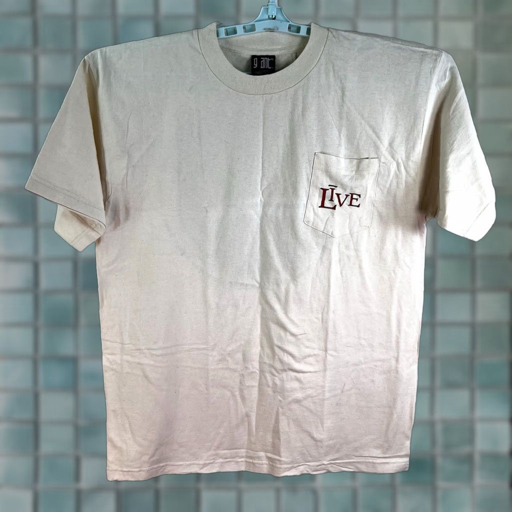 Vintage VTG 1997 Live Secret Samadhi Tour Giant T-Shirt Mens XL Ivory Cream 90s Band Graphic Print Gallant Logo - Men Mens Size US XL / EU 56 / 4 - 1 Thumbnail