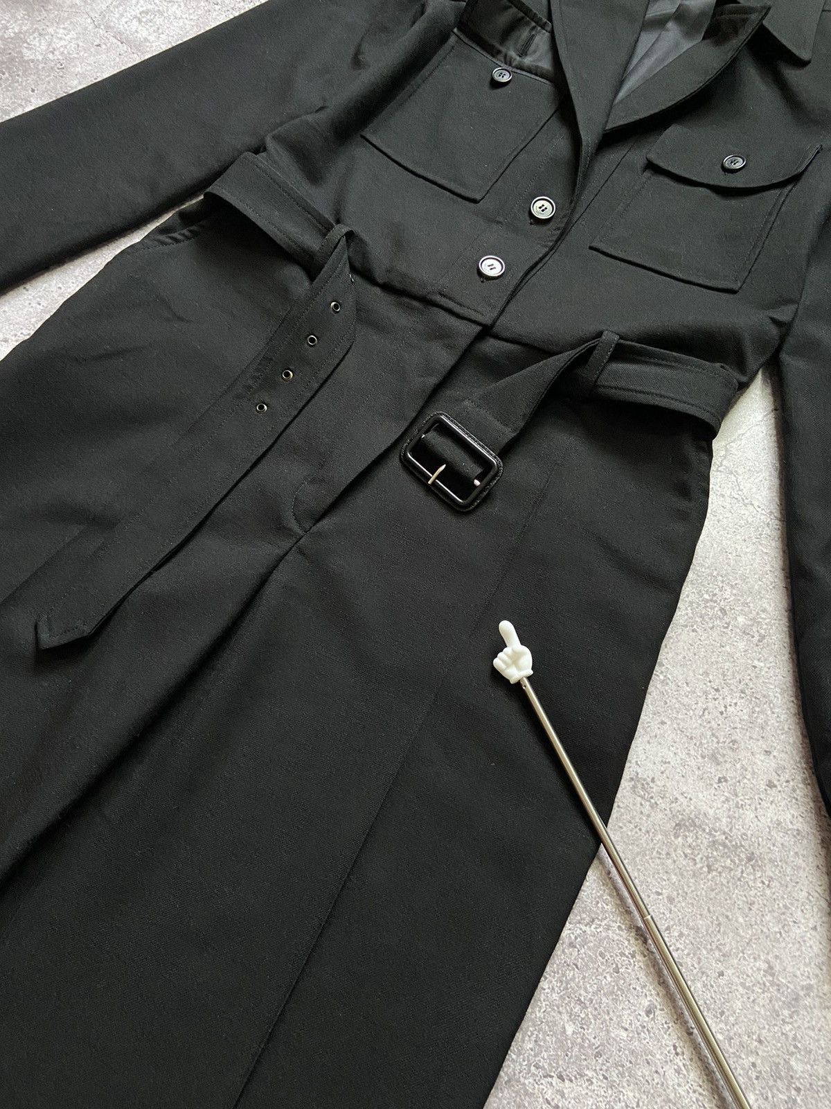 Saint Laurent Paris Saint Laurent Belted Jumpsuit Black Wool Size 30" / US 8 / IT 44 - 13 Thumbnail