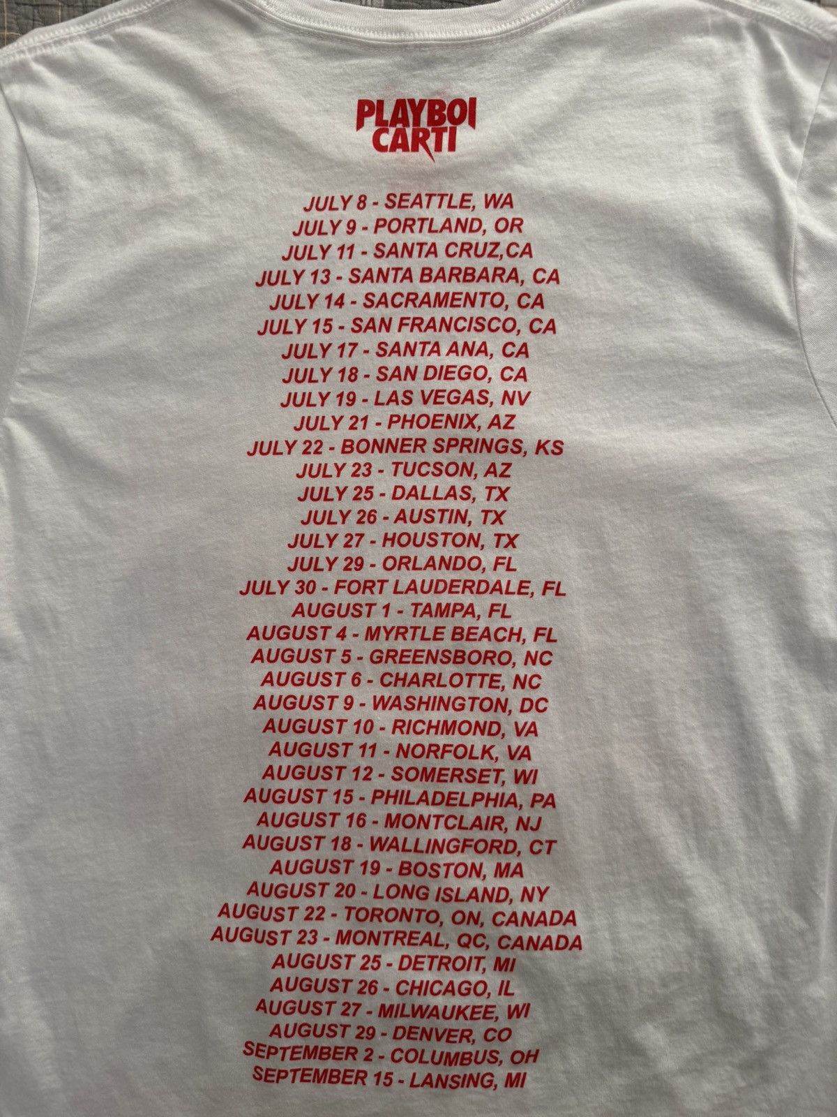 Playboi Carti RARE Playboi Carti White Airbrushed Magnolia Tour Tee Large Size US L / EU 52-54 / 3 - 4 Thumbnail