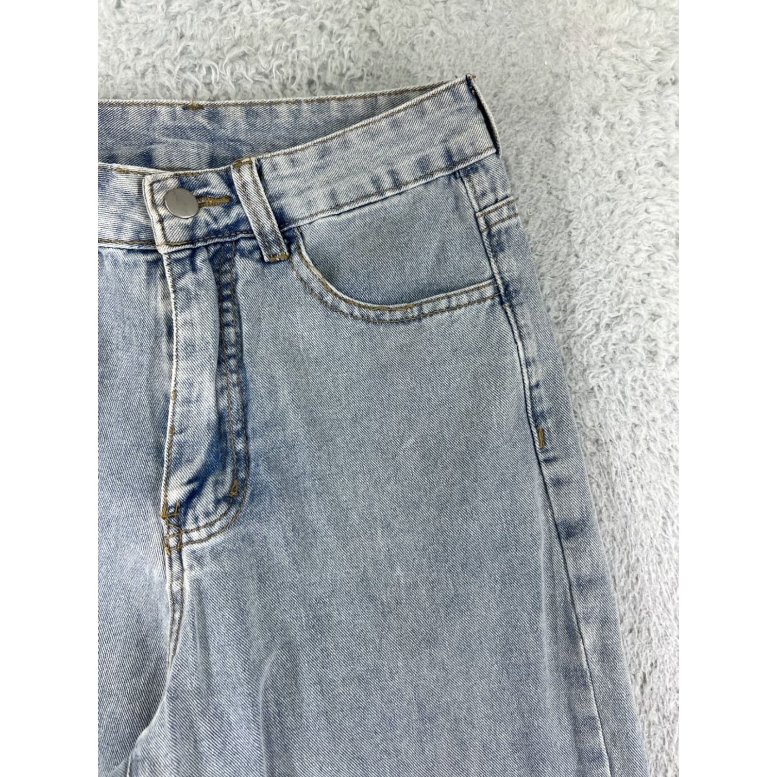 Shein SheIn Jeans Denim Wide-Leg XS Blue Acid Wash 28in Inseam Women’s Jeans 24in Waist Size 26" / US 2 / IT 38 - 7 Thumbnail