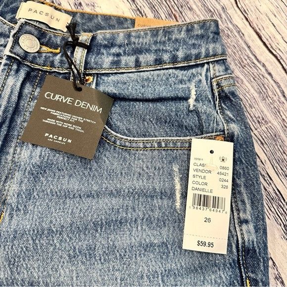 Pacsun NWT Pacsun Curve Straight Distressed Jeans Size 26" / US 2 / IT 38 - 5 Thumbnail