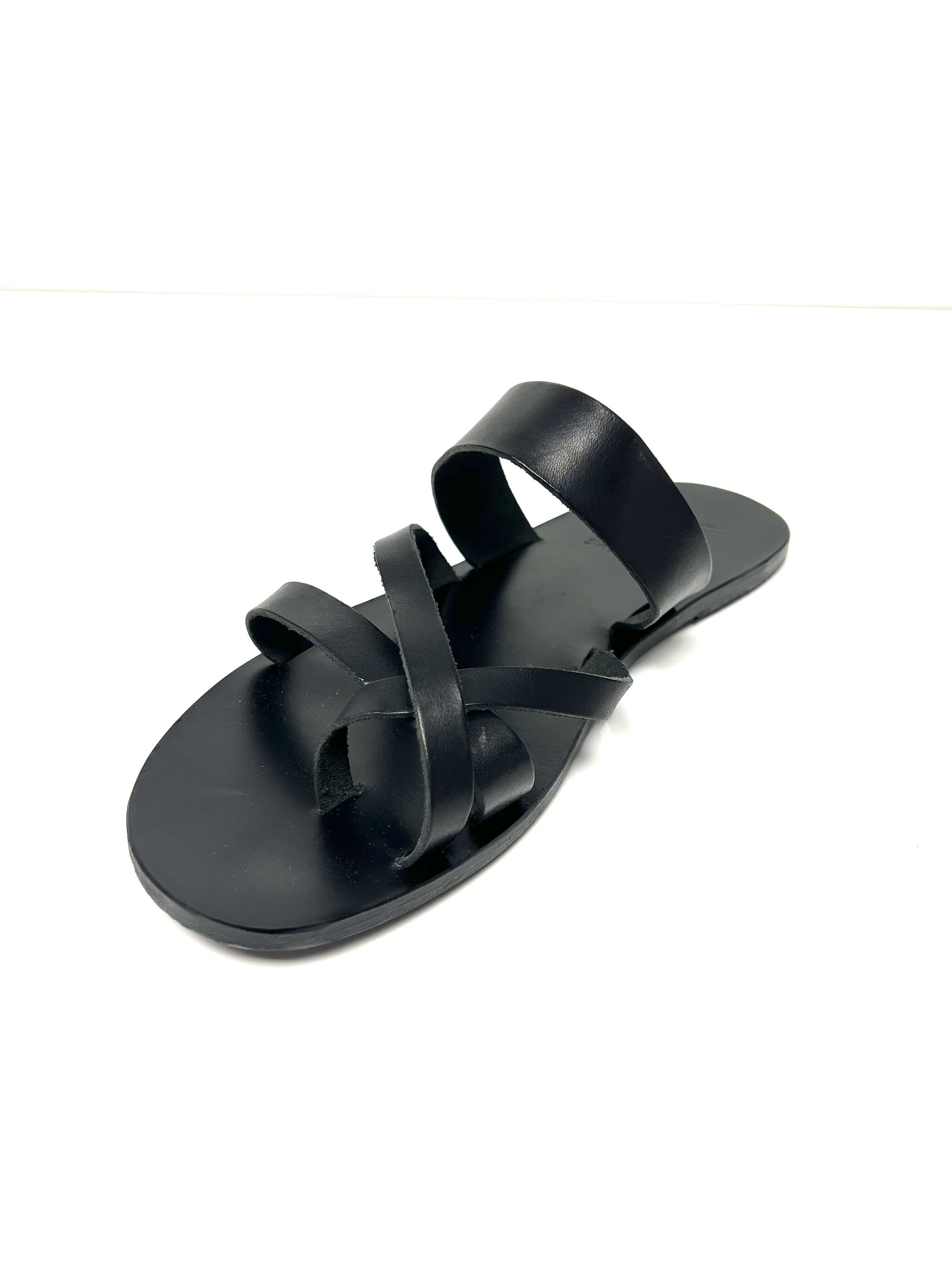 NEW ANCIENT GREEK SANDAL LEATHER HAND MADE SLIDE