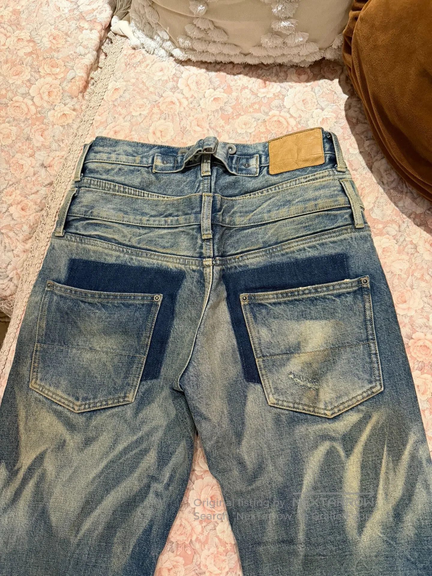 Japanese Brand Vintage Handcrafted Nevada Wash Denim Pants. Size US 28 / EU 44 - 3 Thumbnail